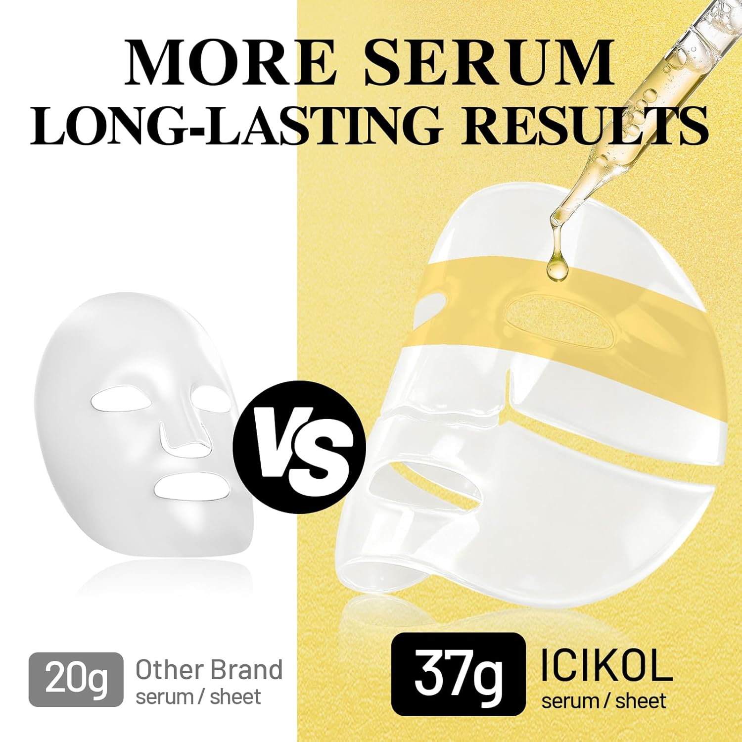 Collagen Face Mask with 24K Gold & Snail Mucin, Extra Eye Care Hydrogel Mask for Age-Defying & Skin Glowing, Overnight Elasticity Repair, 37g x 4 Sheets - Image 7