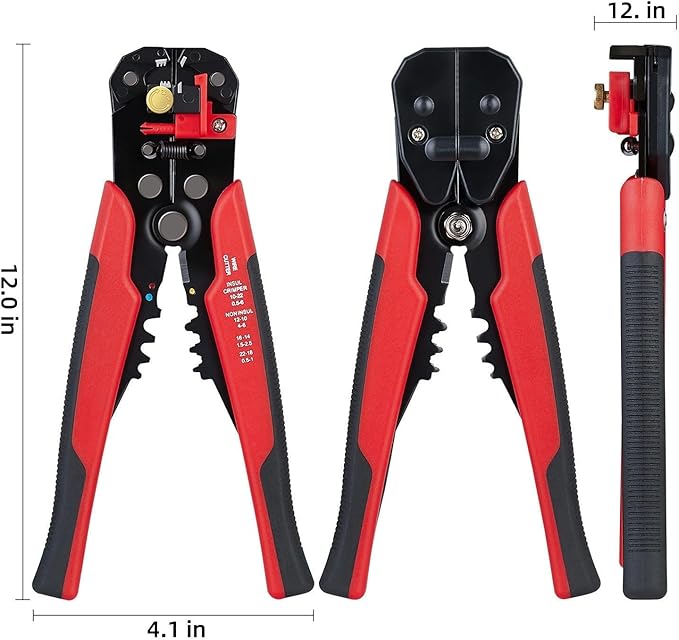 Alicate Crimpeador Multifunción 5 en 1 Ajuste Automático YWHWXB Rojo miniatura 3
