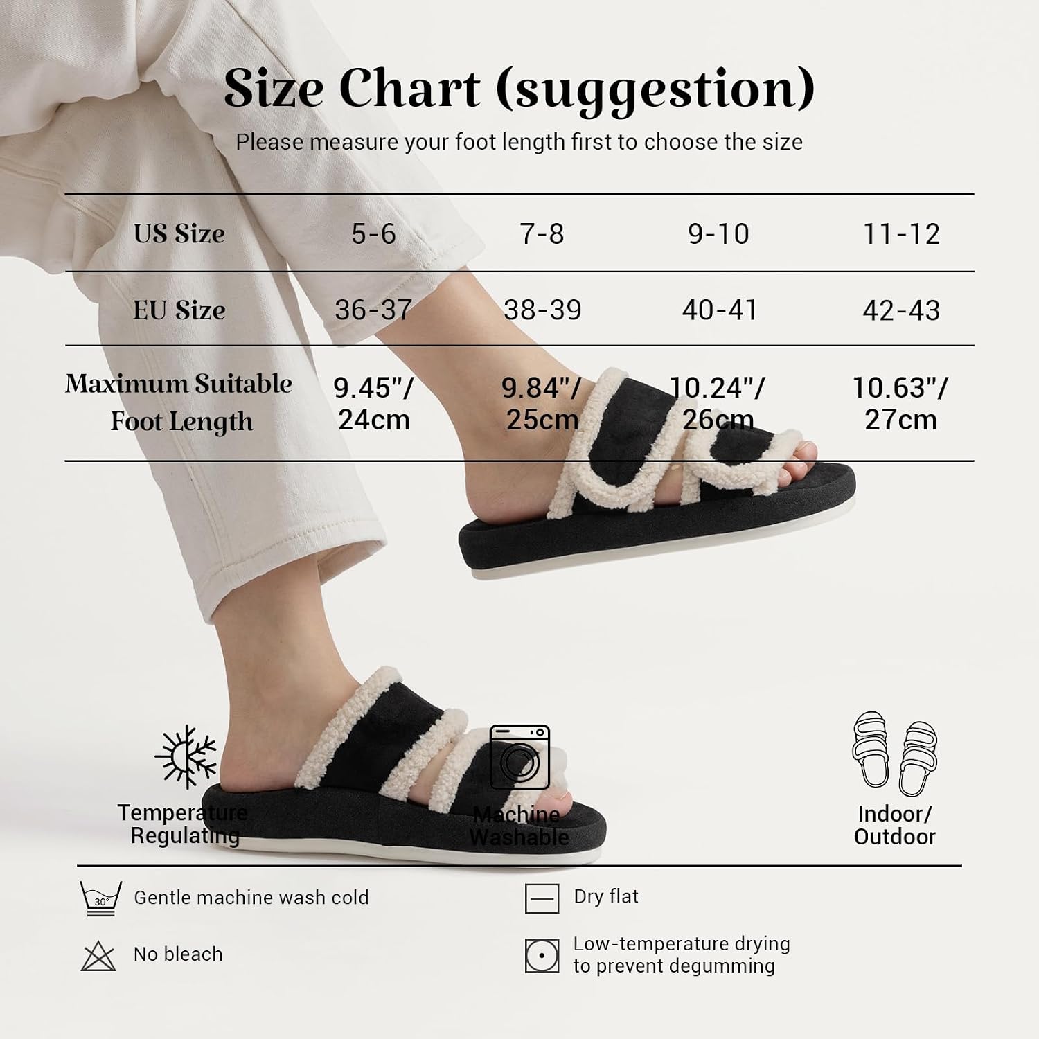 Chantomoo Adjustable Acrh Support Orthopedic Slippers for Women Memory Foam House Two Bands Velcro Upper Slipper Comfy Gift Slippers