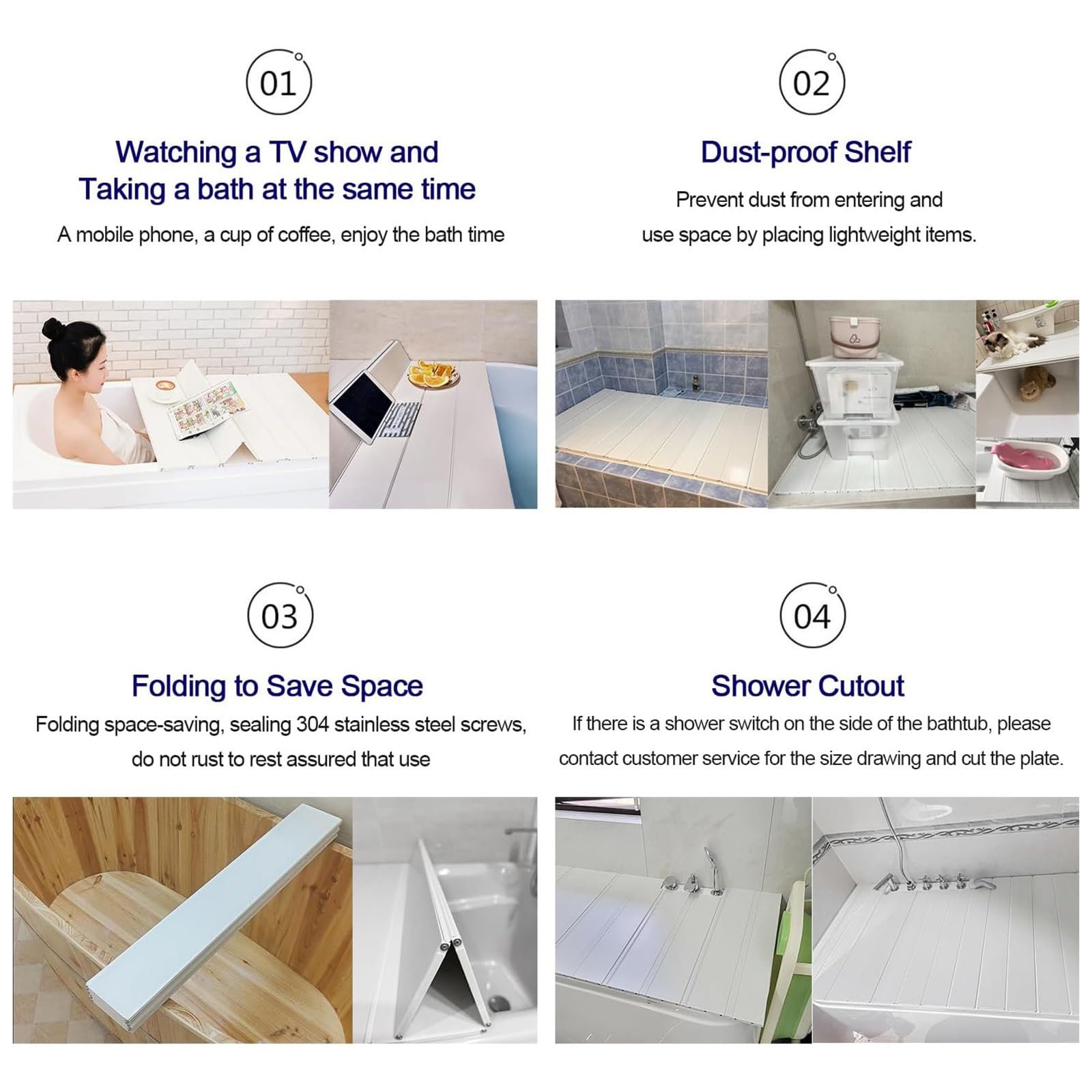 Bandeja de bañera de PVC de 150 x 70 x 0,6 cm, ajustable, impermeable, perfecta para relajarse con libros, bebidas, aperitivos, se adapta a la mayoría de bañeras para amantes del spa.