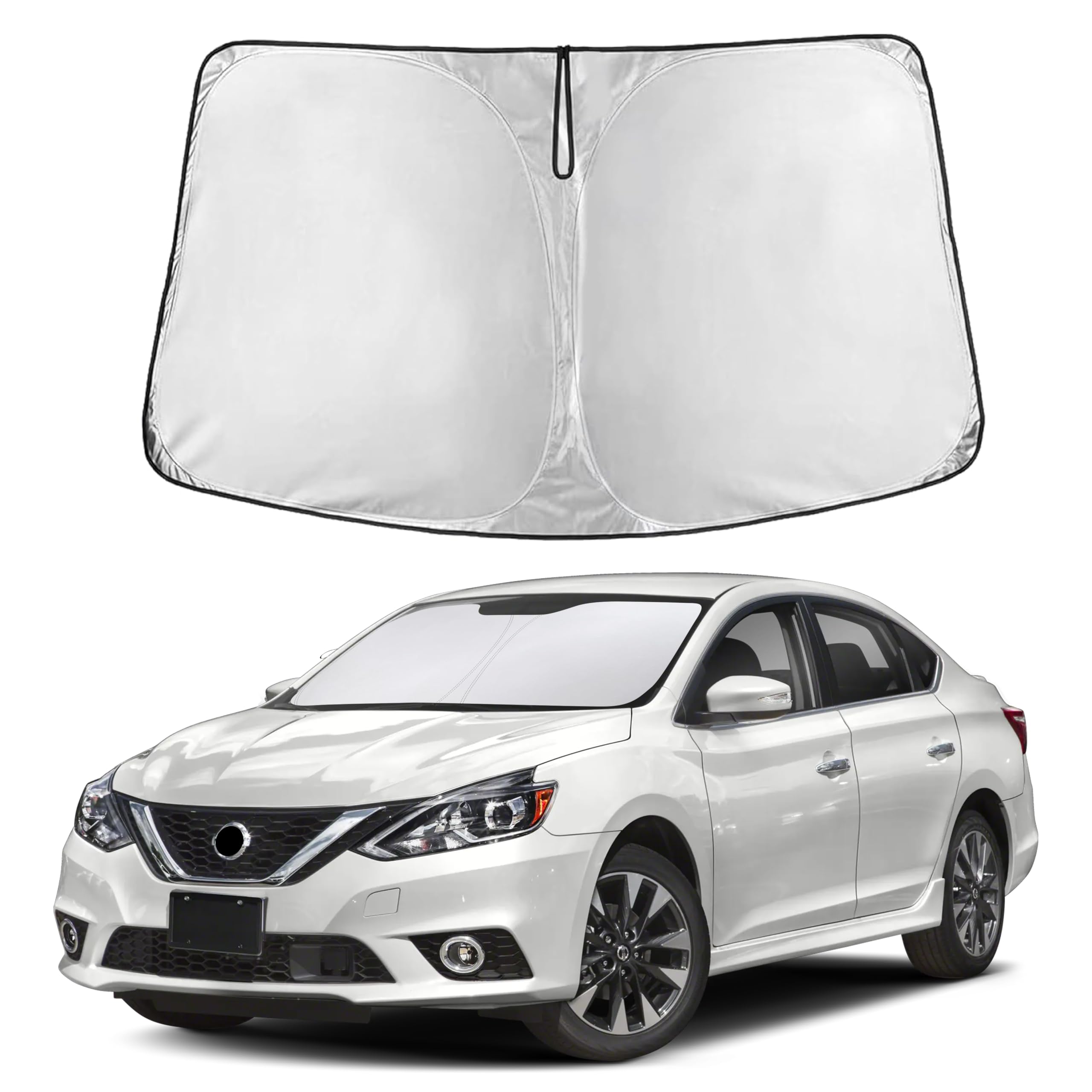 EcoNour Windshield Sunshade Compatible for Nissan Sentra 2013-2018 2019