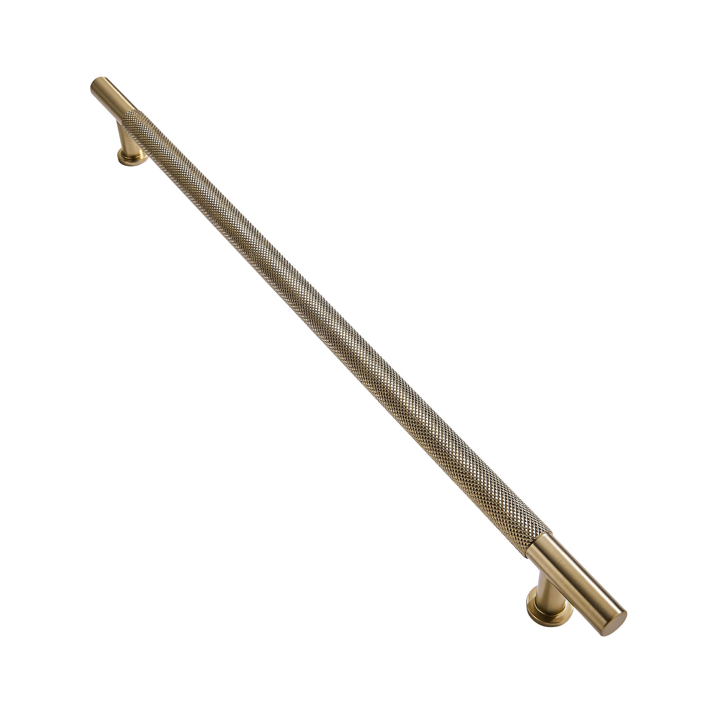 khtumeware 1 Pack 12 Inch(305mm) Soild Knurled Gold Appliance Pulls Brushed Brass Cabinet Pulls Drawer Pulls Kitchen Hardware Kitchen Handles for