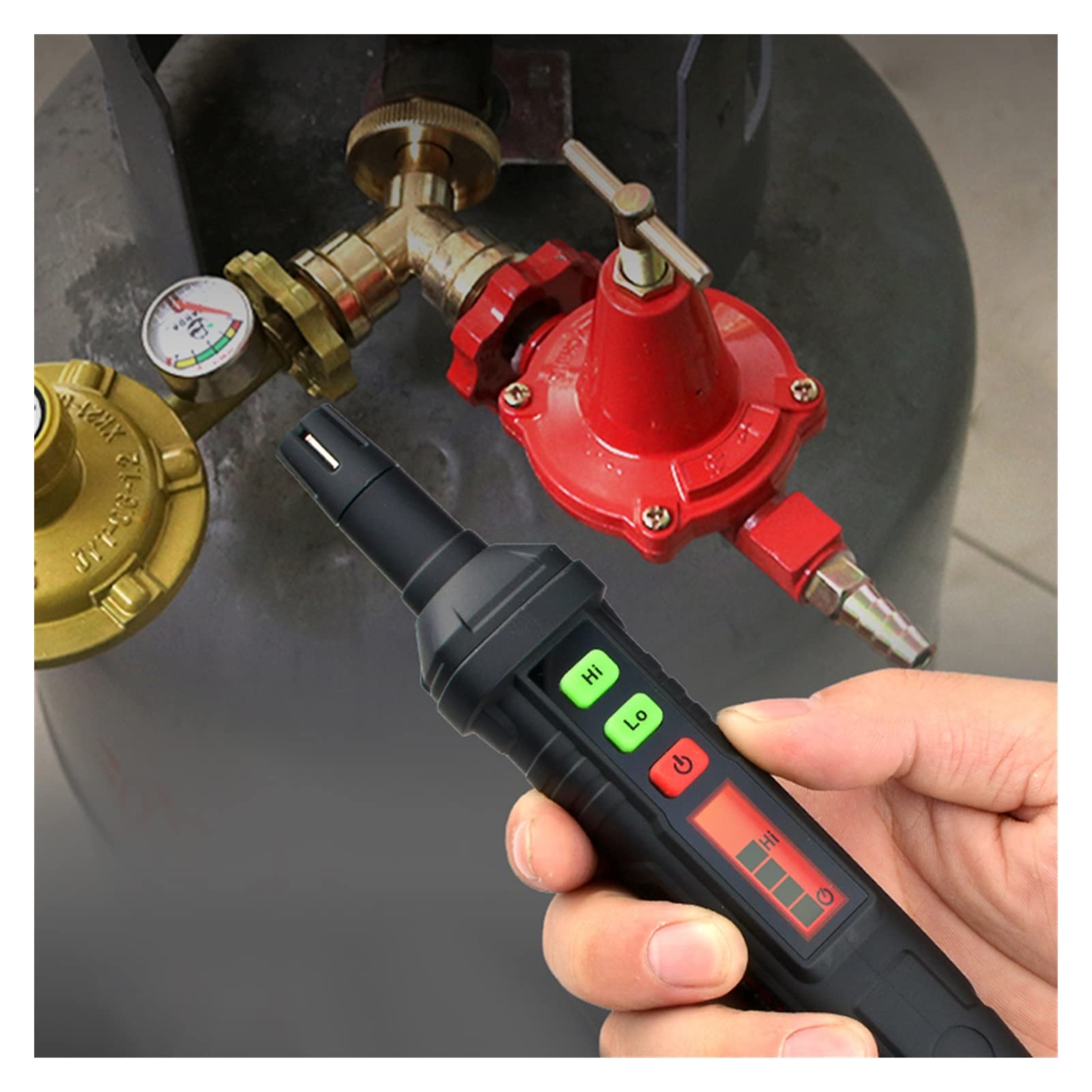 Medición de la calidad del aire Hht61 Detector de fugas de gases domésticos Detector de gas Analizador de pluma Mini portátil Ppm Medidor de probador natural inflamable combustible.