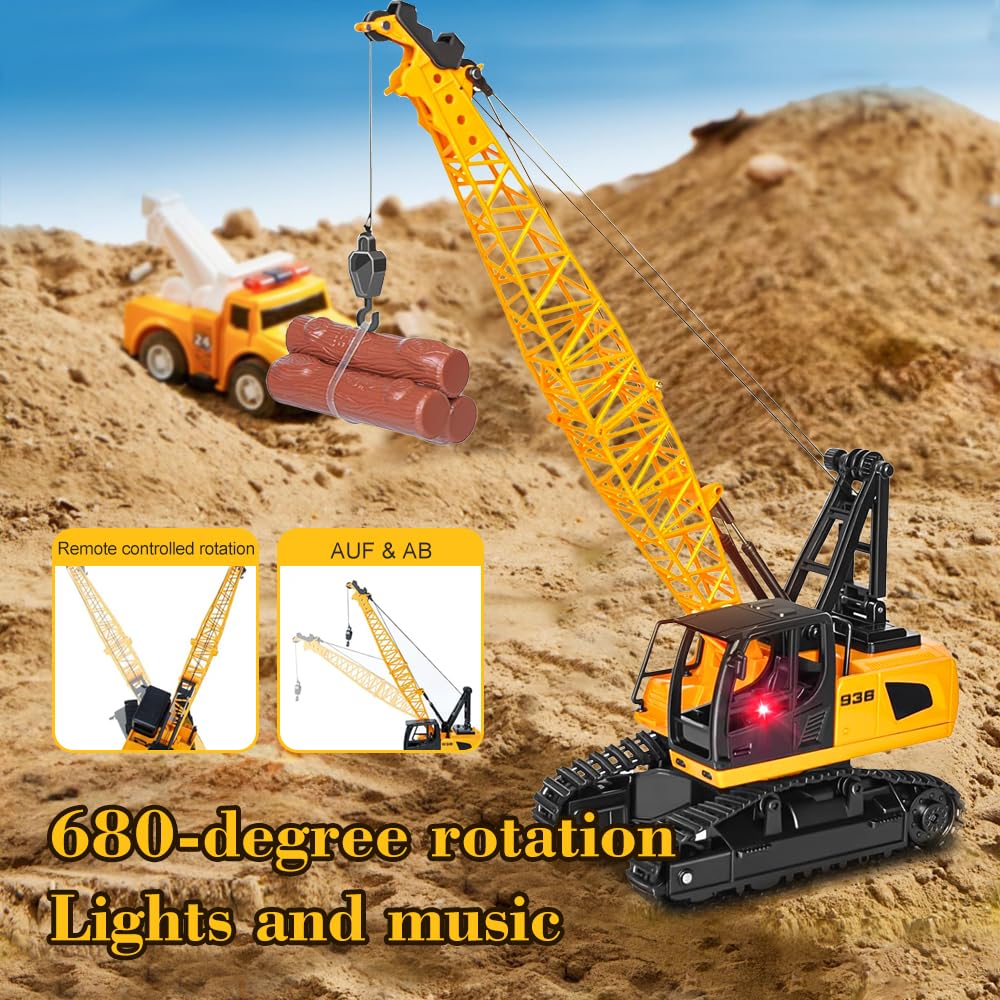 Grue télécommandée 2,4 G avec lumières et sons plus réalistes