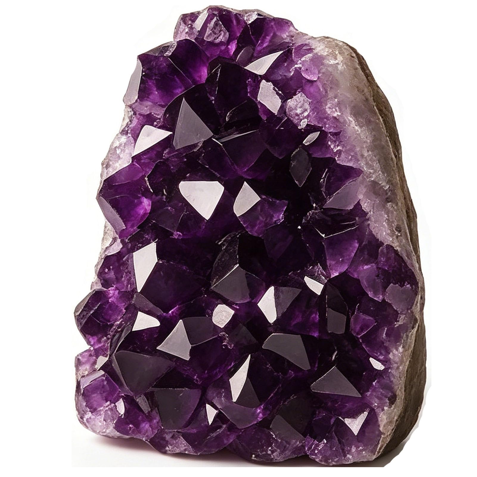 Zooeelly Amethyst Geode Crystal Cluster Each Piece Is Unique & Natural - Healing Crystal Energy Reiki Calming Crystals Real Raw Geode Healing Rock From Uruguay, Deep Purple Decor,200G