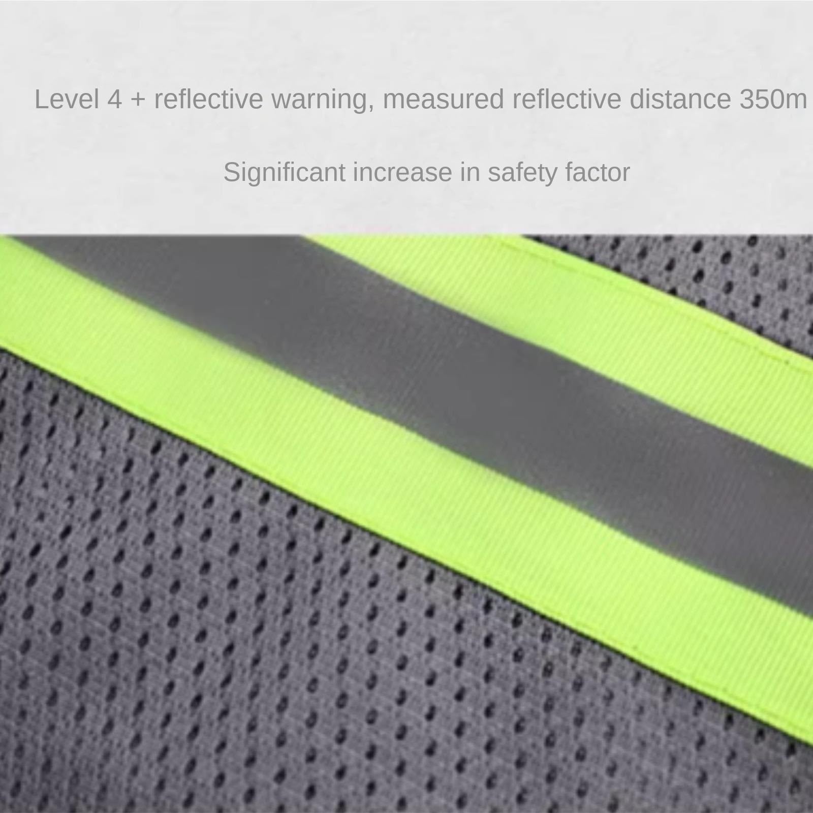 Chaleco Reflectante Gris, Chaqueta De Seguridad Ligera De Malla For Exteriores