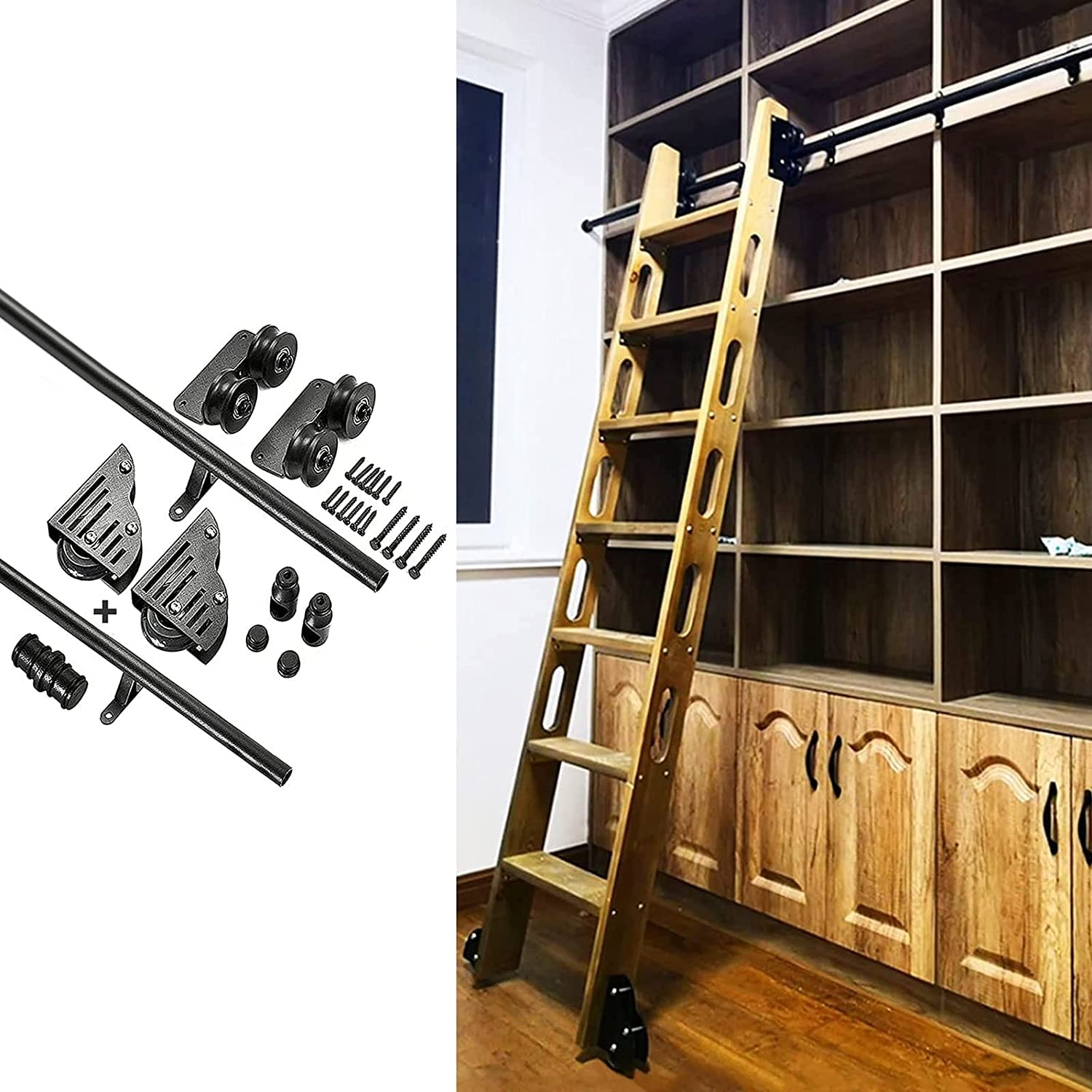Kit quincaillerie pour porte coulissante Exteon : résoud les blocages avec le rail de 200 cm