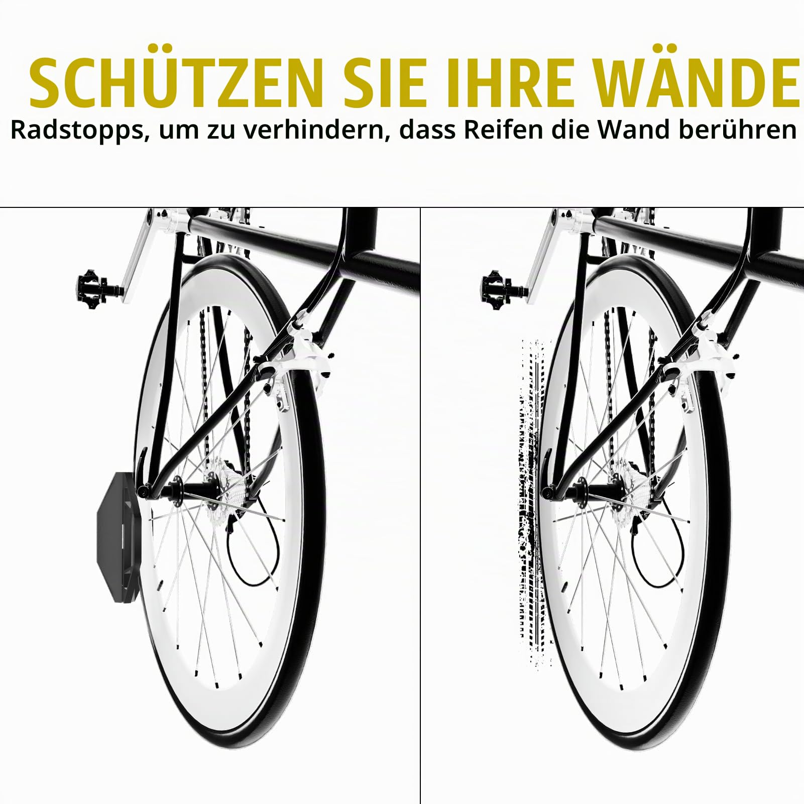 Fahrrad Wandhalterung, Fahrradständer für den Innenbereich, Fahrradständer für die Wandmontage, Fahrradbügel für Garage, Wohnung