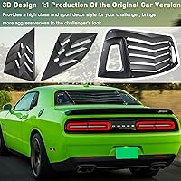 Vista 2 de 3 rejillas de ventana trasera y lateral para Dodge Challenger 2008 2009 2010 2011 2012 2013 2014 2015 2016 2017 2018 2019 2020 2021 ABS cubierta