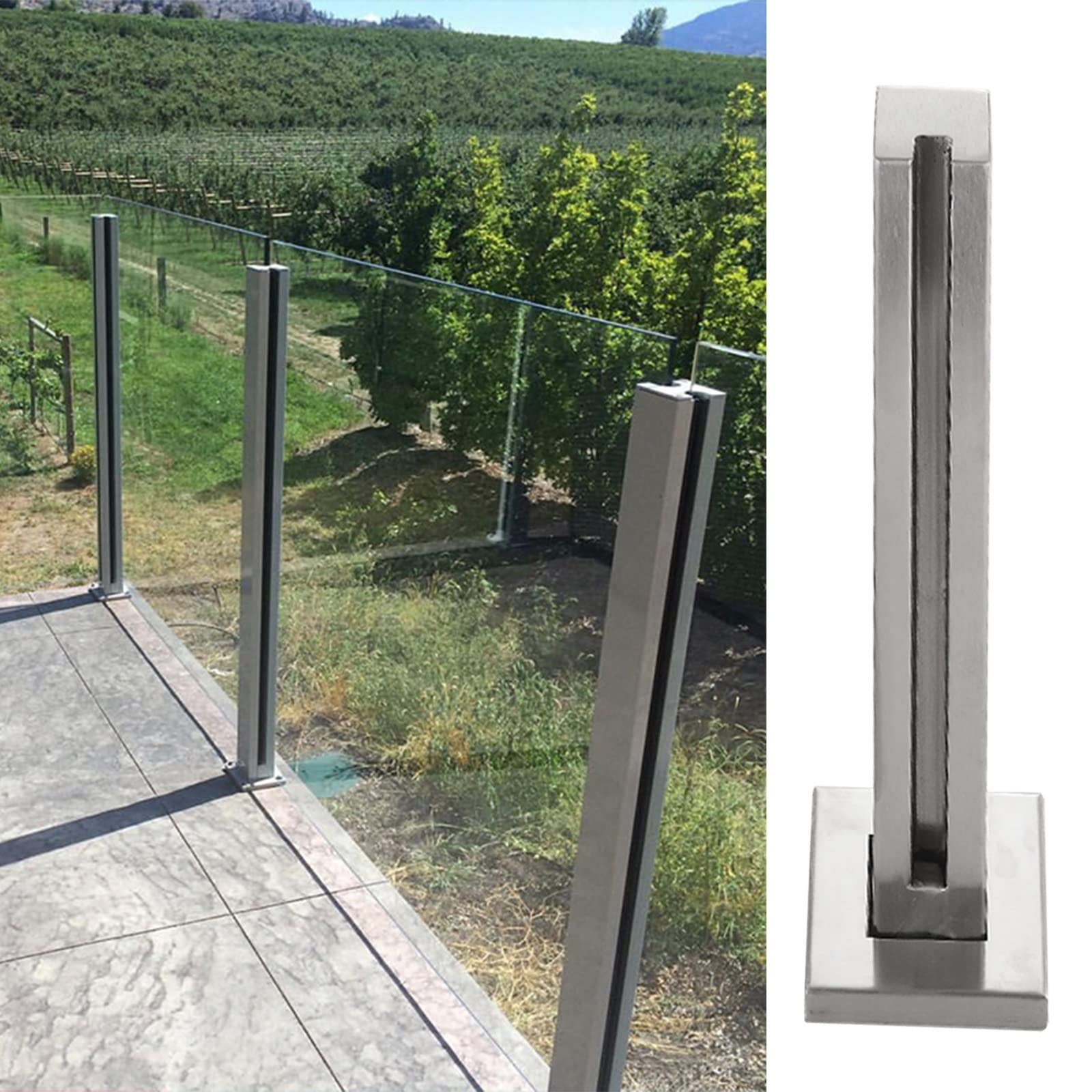 Système de poteaux de garde-corps en acier inoxydable de qualité supérieure pour escalier