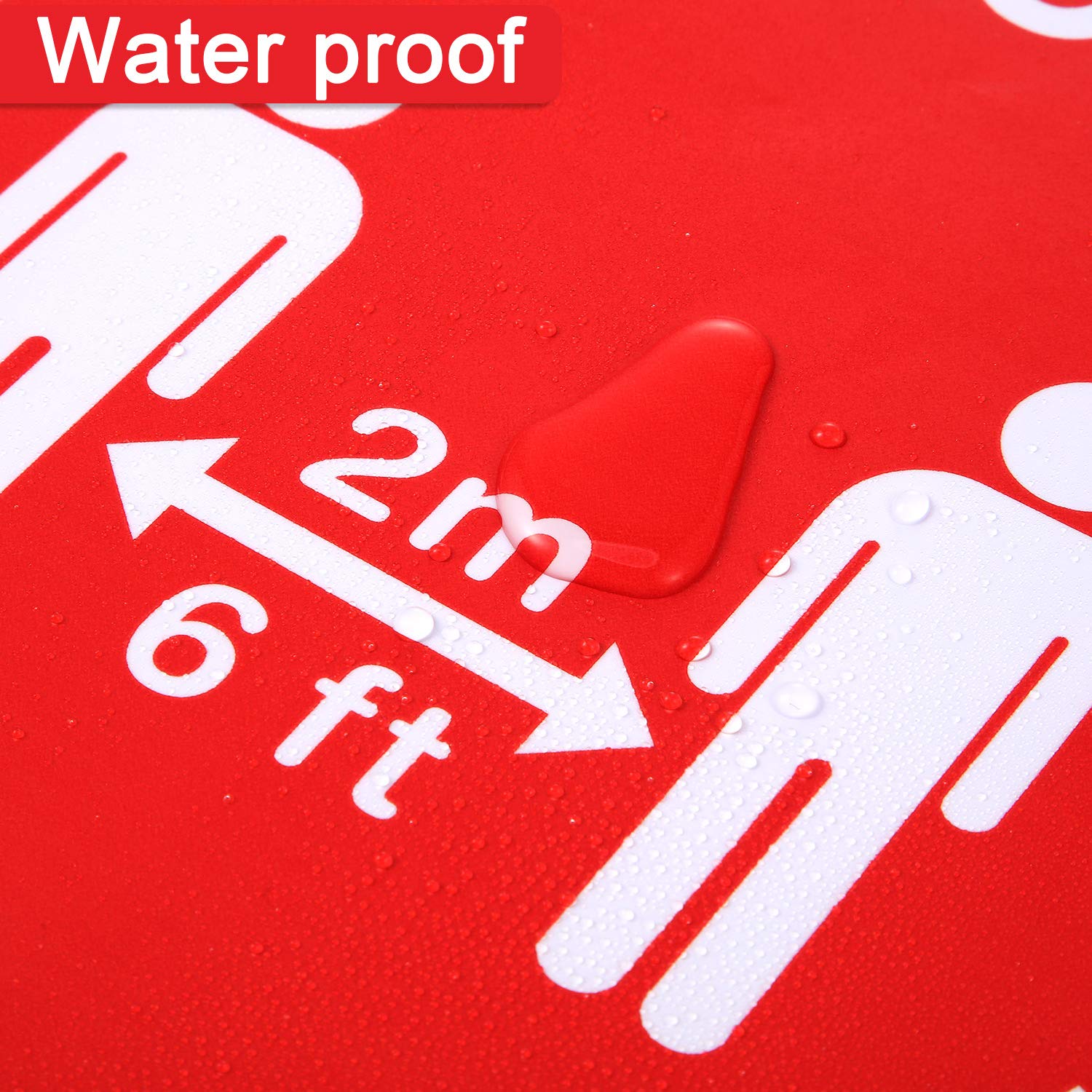 20 Pieces Directional Arrows Sign Social Distance Floor Decal, Social Sticker Safety Floor Stickers Markers Stand and Direction Decal for Crowd Guidance Control, Grocery, Station, Bank (Red): Industrial & Scientific