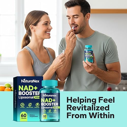 Miniatura 7 de Suplemento liposomal NAD+ de 650 mg, NAD+, complejo de resveratrol y quercetina para energía celular, probado por terceros, alternativa al