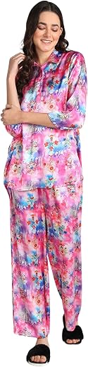 ZELENA Maternity Zipless Feeding Co Ord Set for Women | 100% Easy-Care Luxe Fabric Pre &amp; Post Pregnancy Printed Co Ord Set...