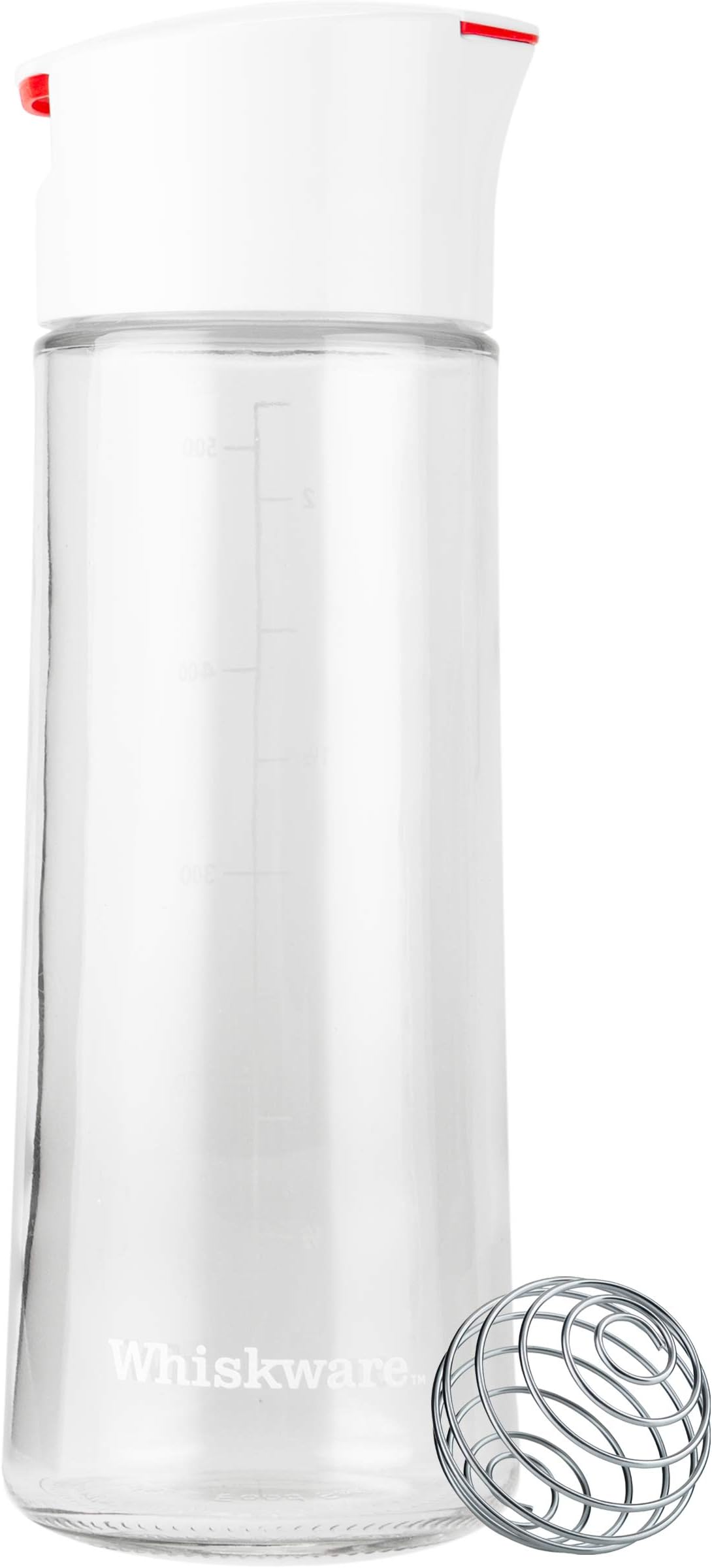Whiskware Salad Dressing Shaker with BlenderBall Wire Whisk, Glass