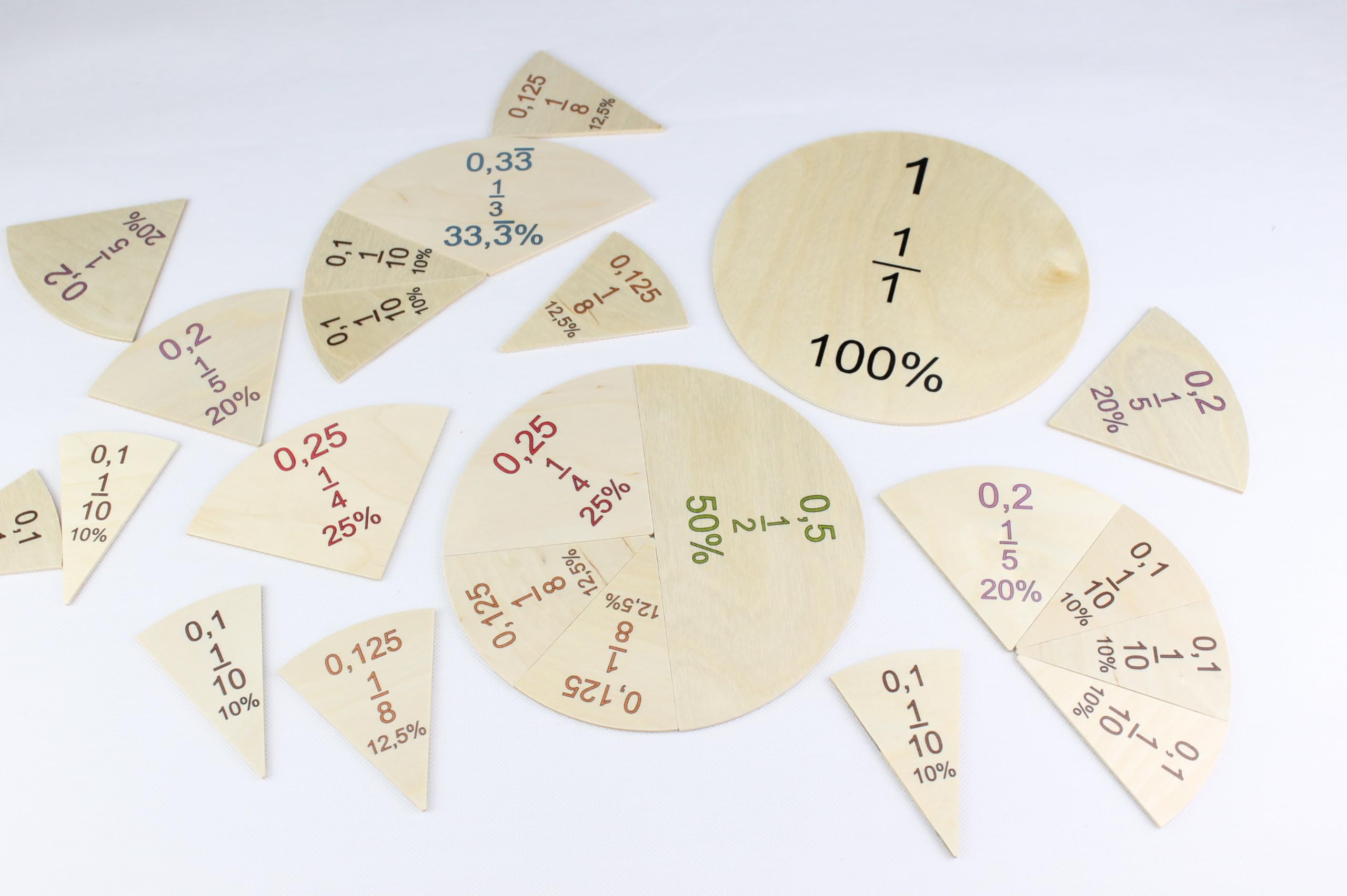 Bruchrechner Lernspiel Grundschule Rechnen Flächen Brüche Mathe Handarbeit natur Spielzeug Erzgebirge Kreis Verhältnisse im Kasten