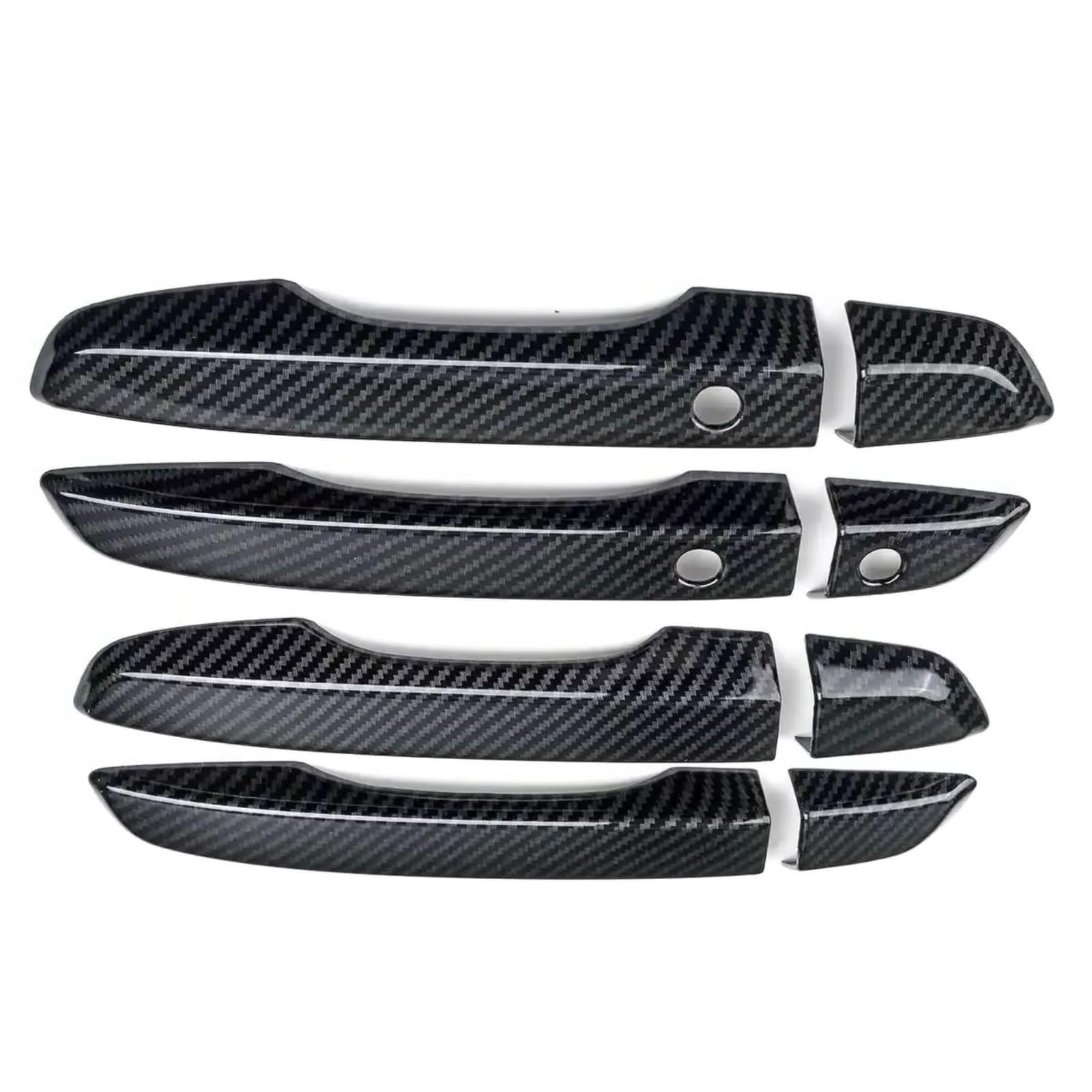 Jjrfvbgt Carbon Black Door Handle Trim Compatible With Civic 10Th For Type R 2017 2018 2019 Carbon Glossy Black Chrome Accessories Car Exterior Door Handle Housing(Carbon Black)