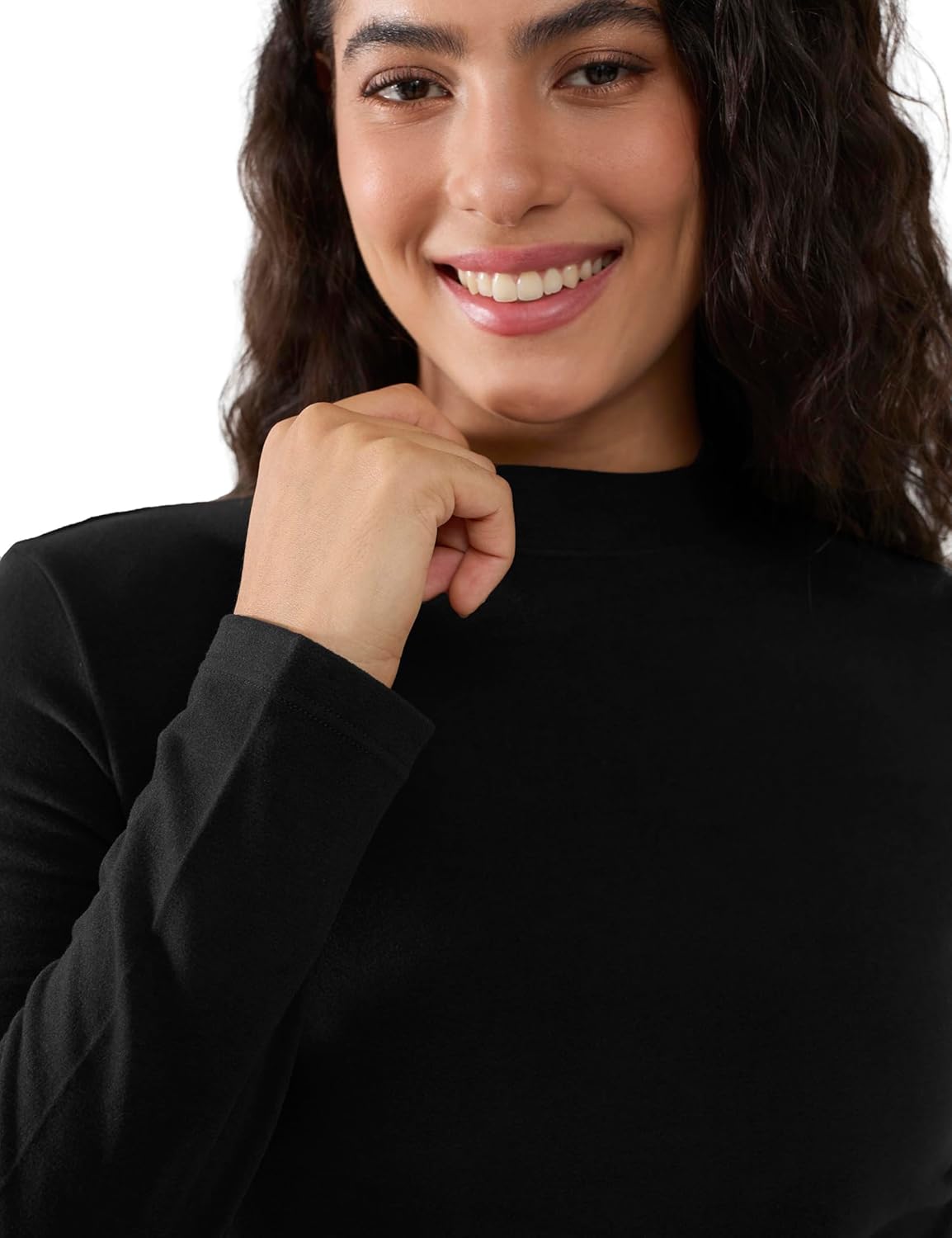 Joyaria Winter Thermal Undershirt Light Warm Fleece Long Sleeve Bamboo Viscose Stretch Base Layer Top Women Activewear S-XXL - Image 3