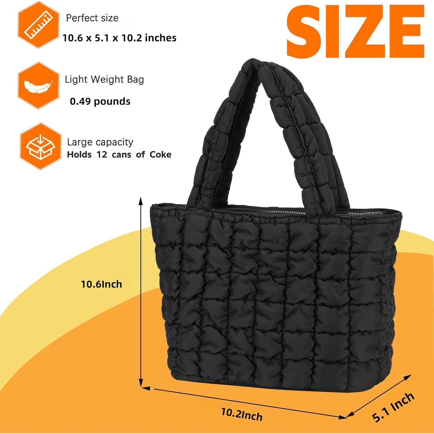 CAMTOP Lunch Box for Women Girls Insulated Cute Lunch Tote Bag Lunchbox Cooler Bag for Work Travel Picnic (Black) - Image 2