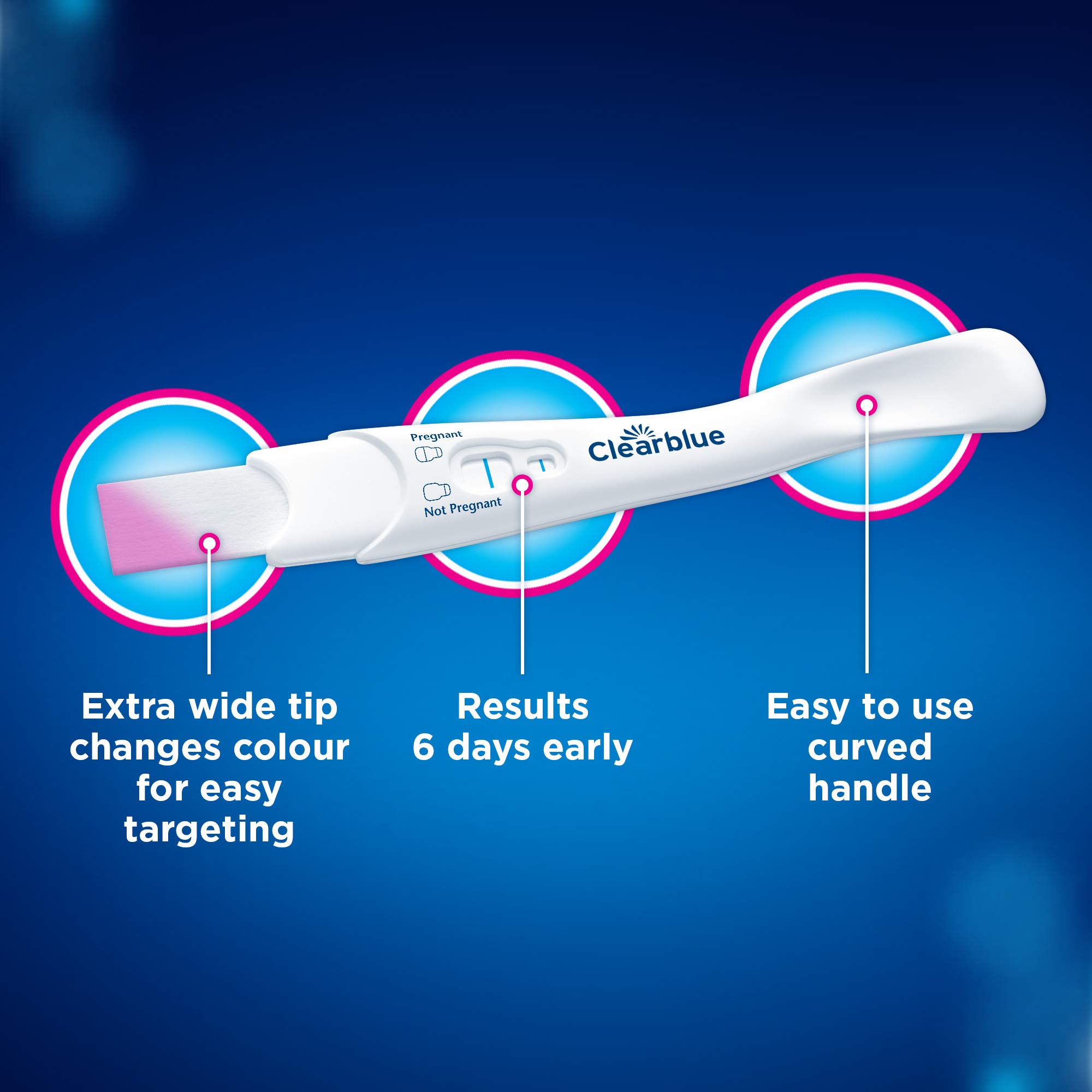 Clearblue Ultra Early Pregnancy Test 3 Tests - Early Detection Home Pregnancy Test Triple Pack Designed to Detect the Pregnancy Hormone up to 6 Days Before Your Missed Period