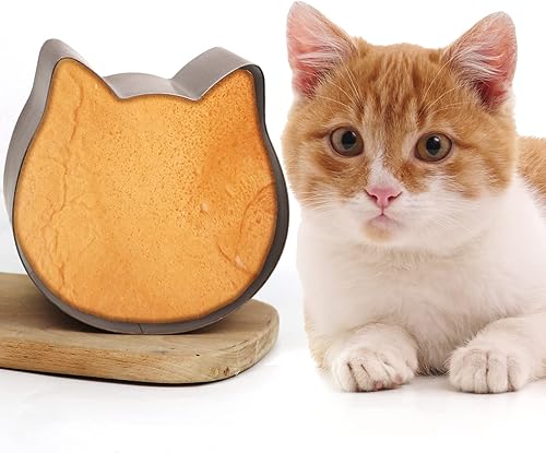 Miniatura 7 de DAWAD Molde para pan de gato con revestimiento antiadherente de acero al carbono, bricolaje, para hornear pasteles de queso, pan, postres, oro