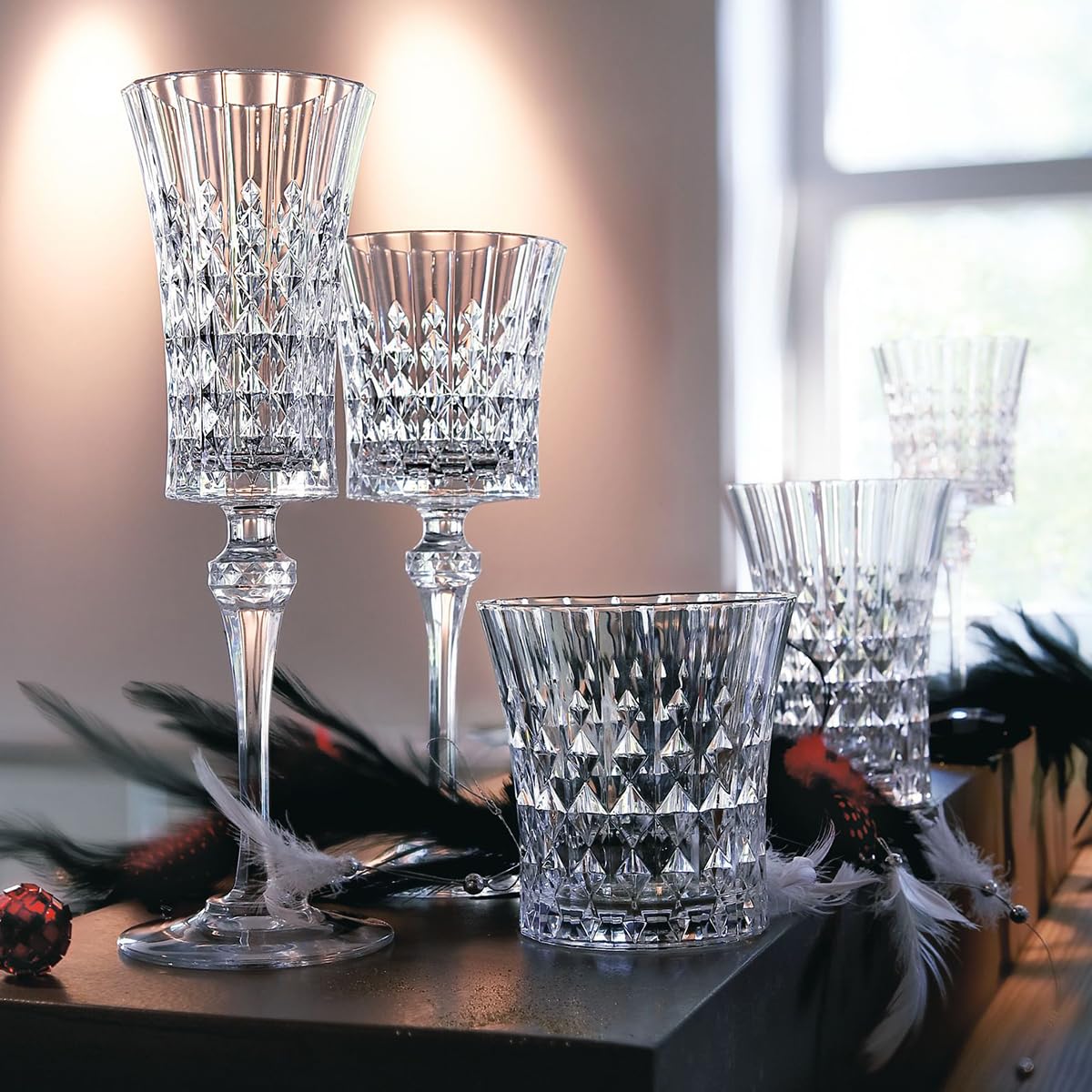 Cristal D'Arques Lady Diamond Weingläser 27cl – 6er-Set Aus Feinstem Kristallglas | Spülmaschinengeeignet