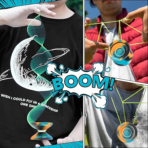 Miniatura 2 de FETESNICE Yoyo Yoyo profesional sensible para principiantes, yoyos que no responden para adultos, truco de metal para jugadores avanzados, yoyo