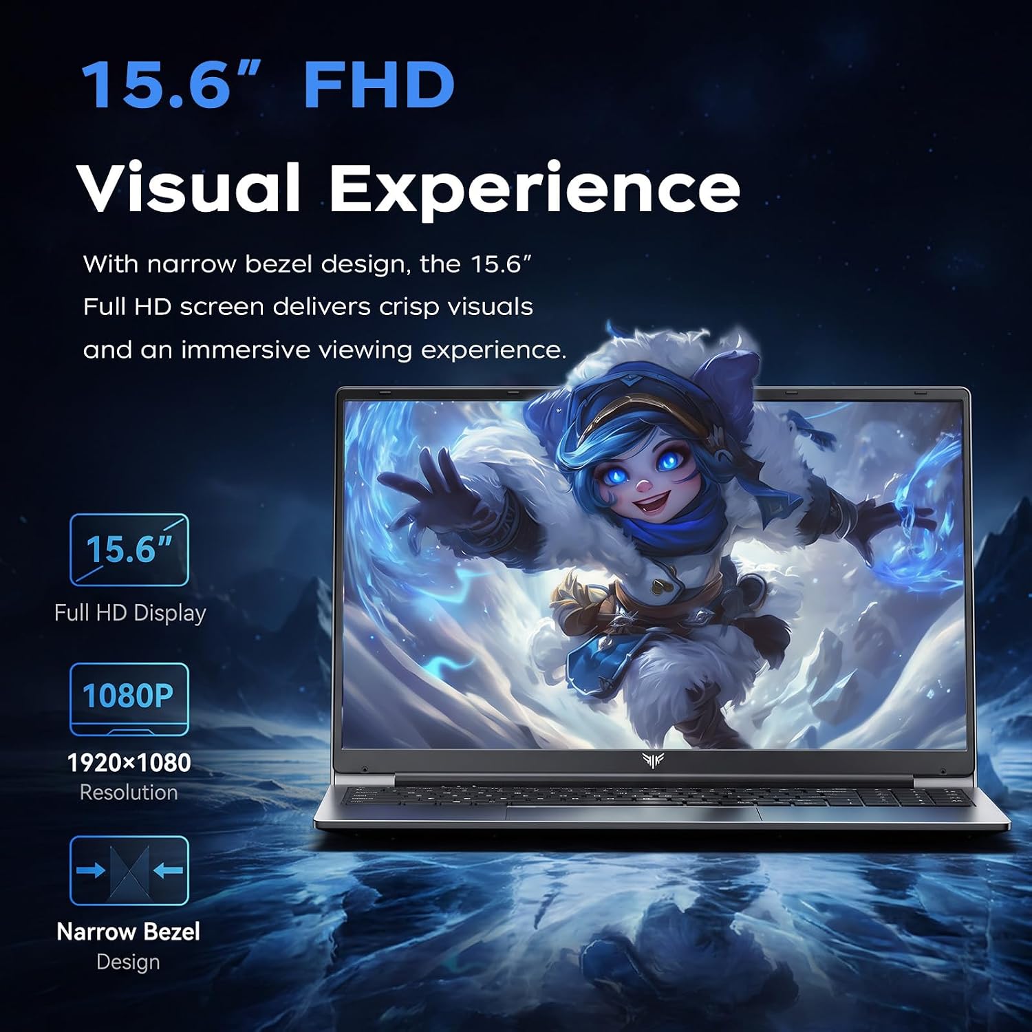 KAIGERR Laptop, 2026 New Laptop Computer with Intel i3 8109U Processor(Up to 3.6GHz), 8GB RAM 256GB SSD(Up to 2TB), 15.6" FHD Display, Windοws 11/Student/Business Laptop, HDMI, USB3.2, Type-C