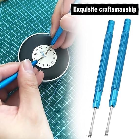 2PCS Professional Watch Hand Remover Tools Set, Multifunction Watchmaker Repair Kit for Removing/Setting Watch Hands, Stainless Steel with Non-Slip Handle, Watch Repair Accessory