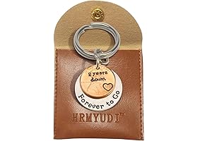 2 Year Anniversary Copper Gift Coin Keychain - 2 Years Down and...