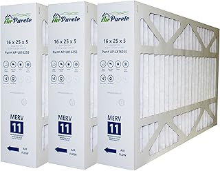 AirPurete AP-LX16255 | Actual size : 15-3/4" x 24-3/4" x 4-3/8" | Nominal size : 16x25x5 PACK OF 3 FILTERS | Replaces Honeywell FC100A1029, Replaces Lennox X6670, 19L16, X6672
