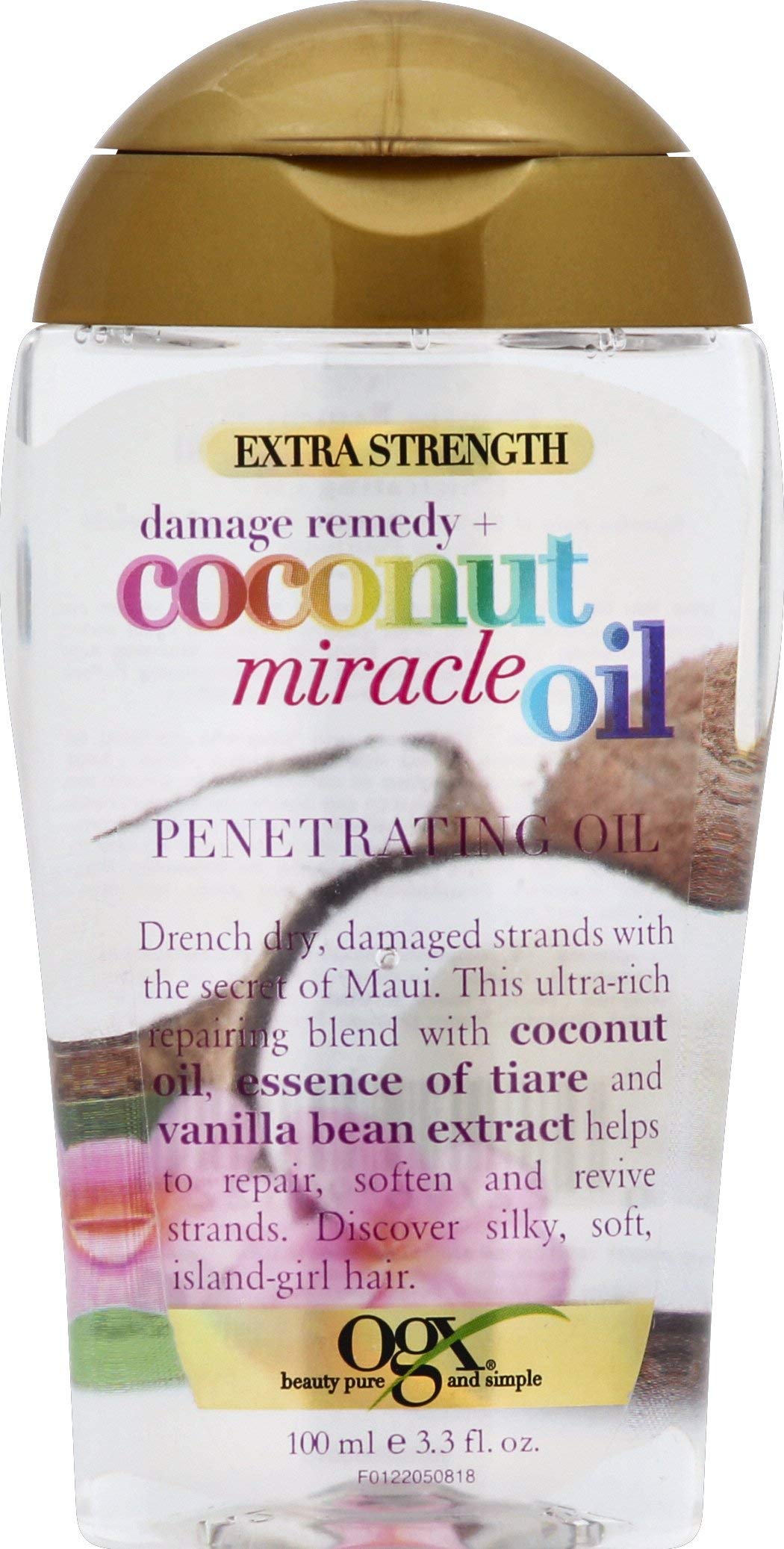 OGX Extra Strength Damage Remedy + Coconut Miracle Penetrating Oil, 3.3 Ounce