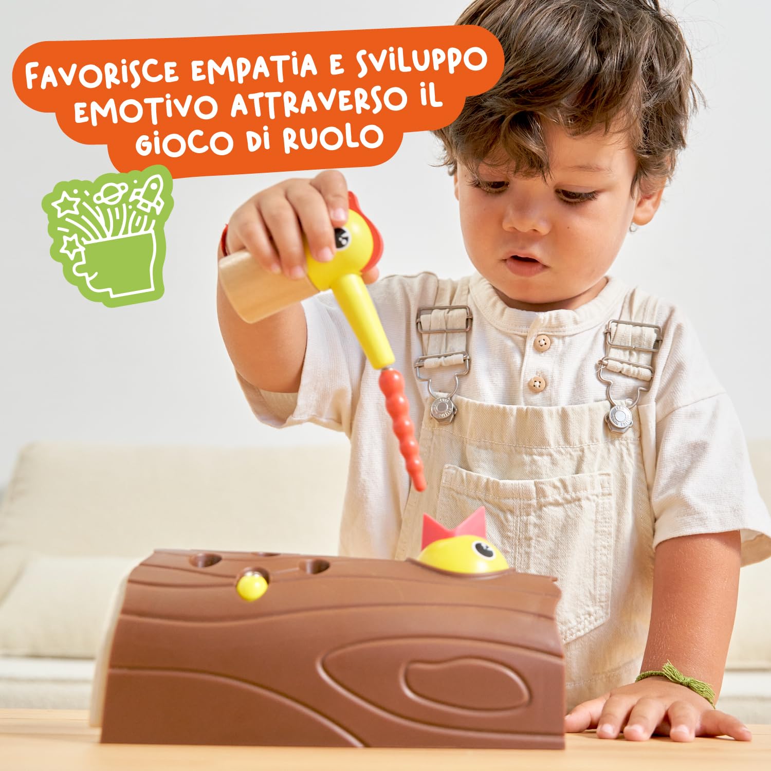 Nene Toys Picchio Piccolino – Giocattolo Educativo Magnetico per Bambini di 2+ Anni – Migliora Le Abilità Motorie Fini e Il Riconoscimento dei Colori – Gioco Bambini Bambine 2 3 Anni [Nuova Versione]