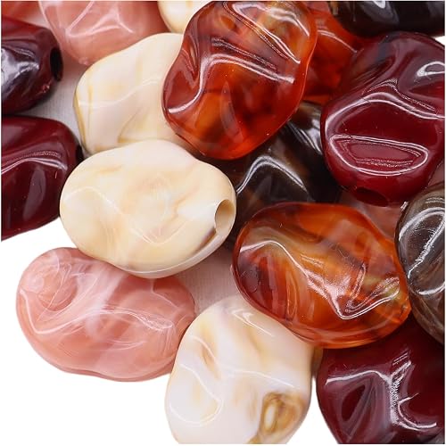 50PCS Large Macrame Specially Shaped Spacer Acrylic Beads 25mm*20mm*13mm for