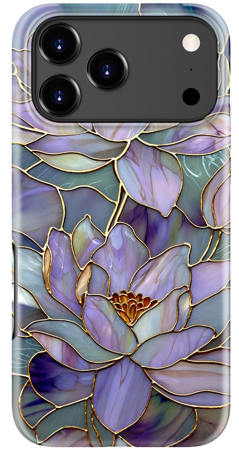 Goodon for iPhone 17 Pro Max Case Cute, Preppy Floral Design,Slim Silicone Protective Hard Cover, Wireless Charging Compatible Aesthetic Glossy Y2K Phone Cases for Women Girls, Marbled Floral Veins — view 24