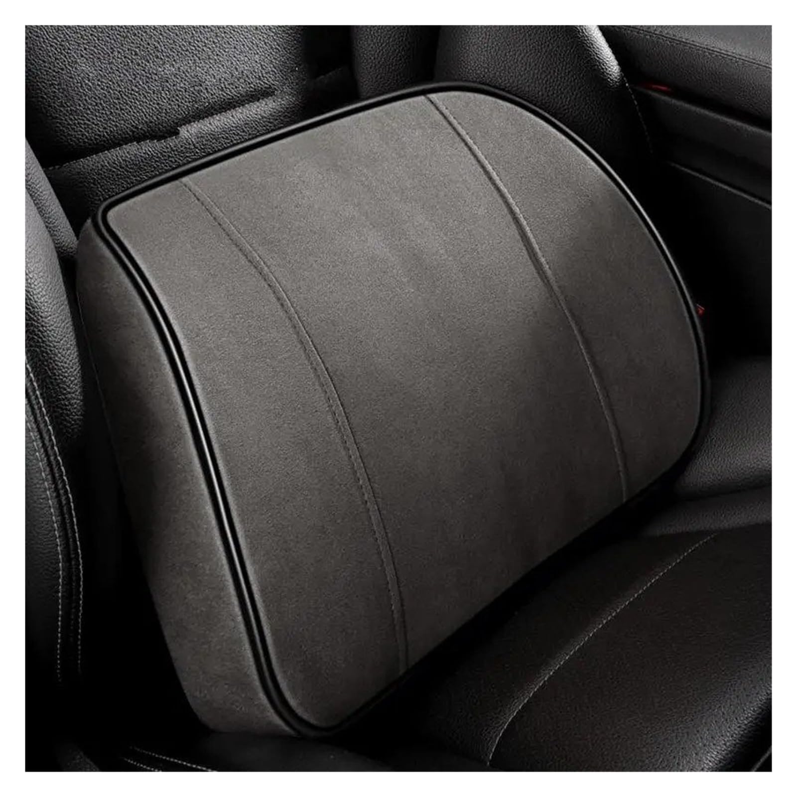 WINVOX Interior Accessories Memory Foam Headrest Lumbar Support With Suede Fabric For Cervical/lumbar S-level Support Seat Covers(Gray lumbar pillow)