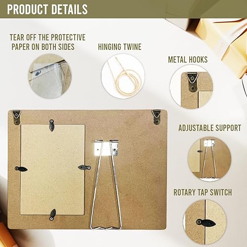 Miniatura 6 de Marco de fotos de regalo de nutria para parejas y novios, marco de fotos para regalos de pareja para aniversario y compromiso