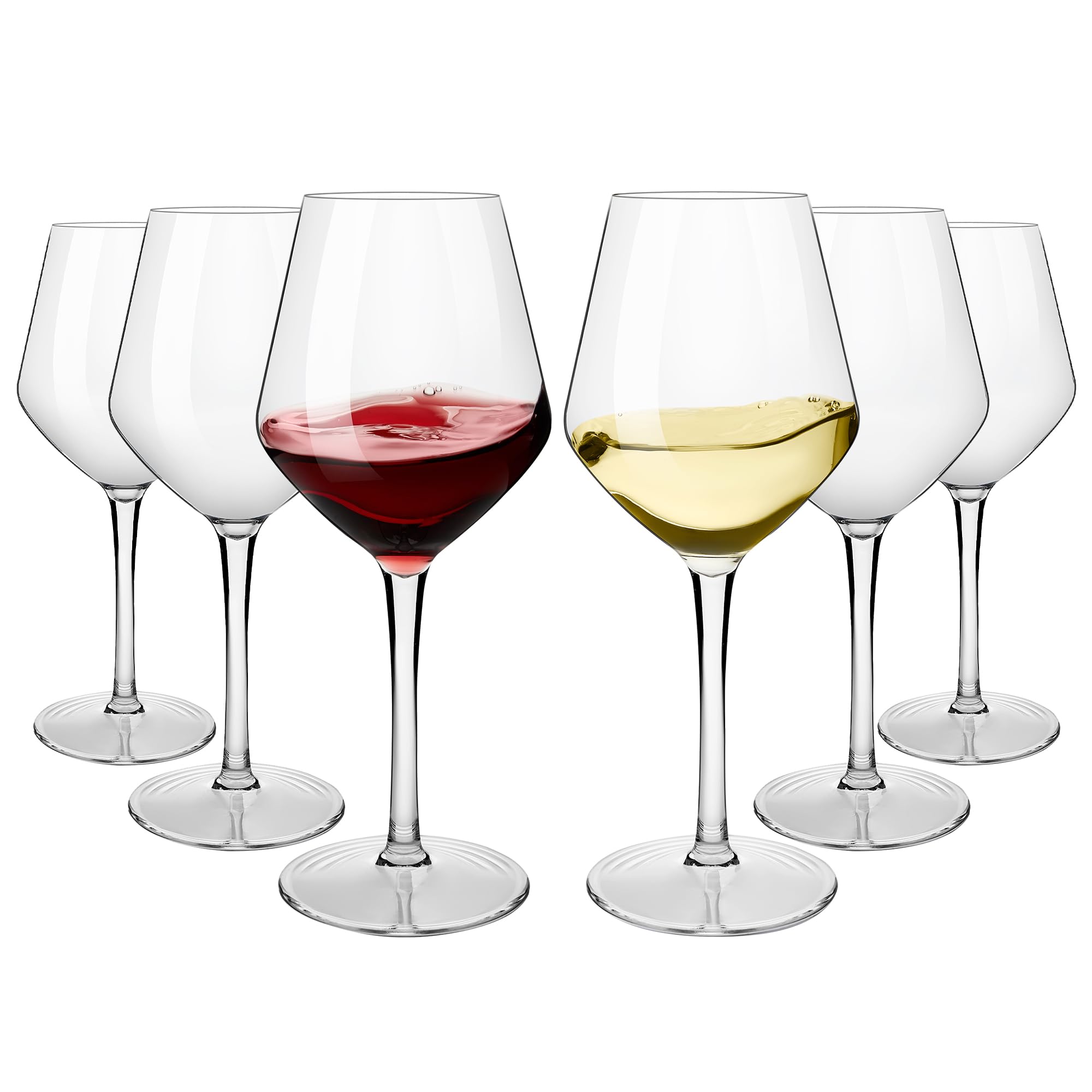 HAHASHOW Incassable Verres à vin 100% Tritan-Plastique Verres à vin 440ml Verres à Boire pour Le Parti Lot de 6