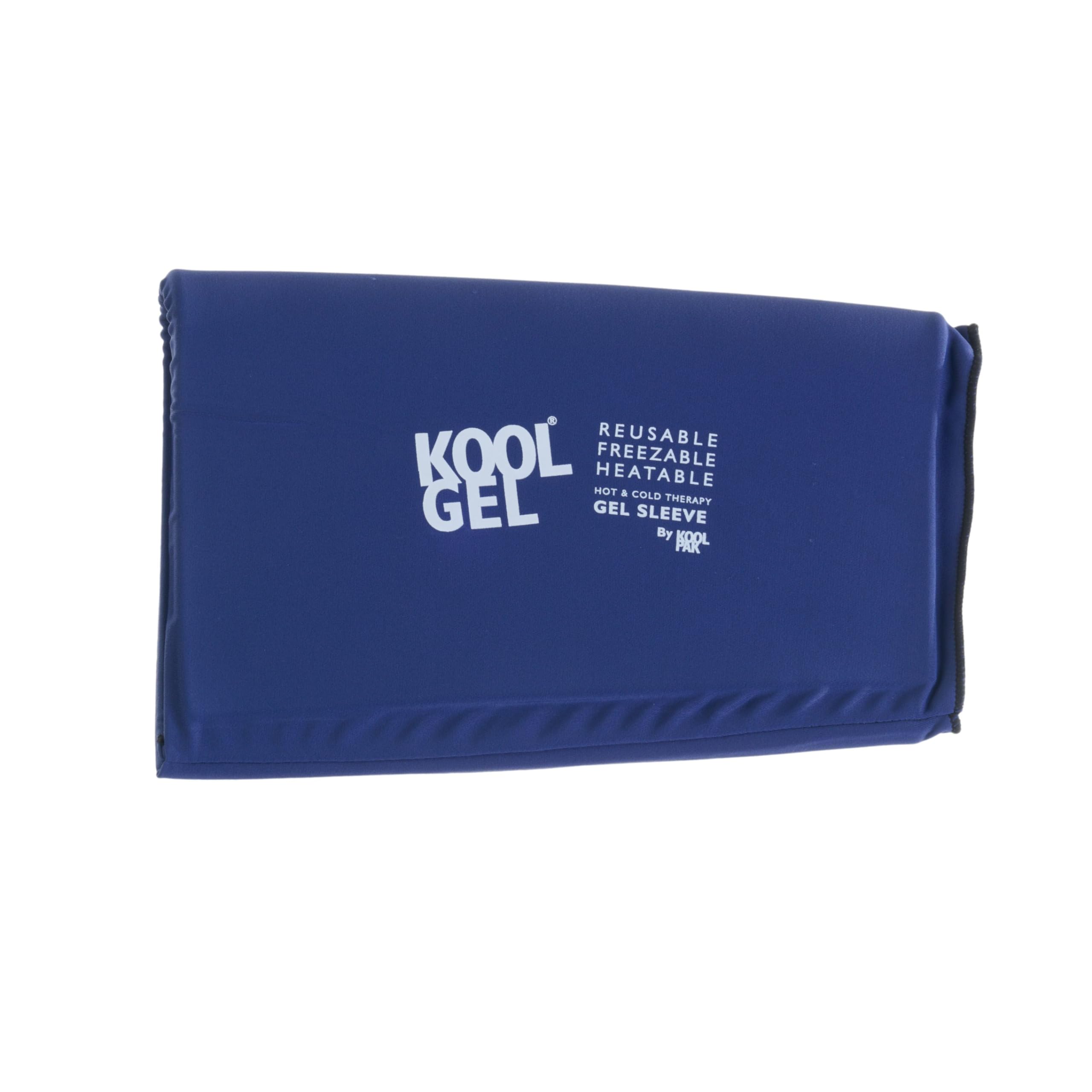 Koolpak Hot & Cold Gel Sleeve – 16 × 25 cm Reusable Slip-On Ice Pack Sleeve for Knee and Elbow – Flexible 360° Hot or Cold Therapy Compression Support for Muscle Soreness, Swelling and Minor Injuries