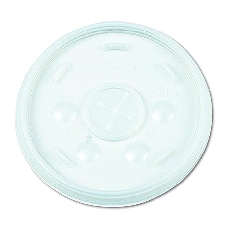 Dart Tapa de plástico translúcida con ranura de pajita, 32SL (500 unidades)