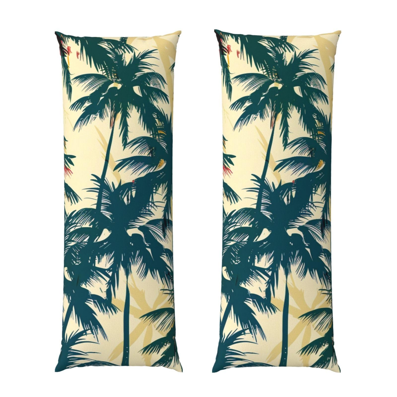 Body Pillow Cover 20x54 Inch, Palm Tree Pattern Print Long Lumbar Pillow Case with Zipper Long Body Pillowcase Decorative for Bed Sofa Bedroom
