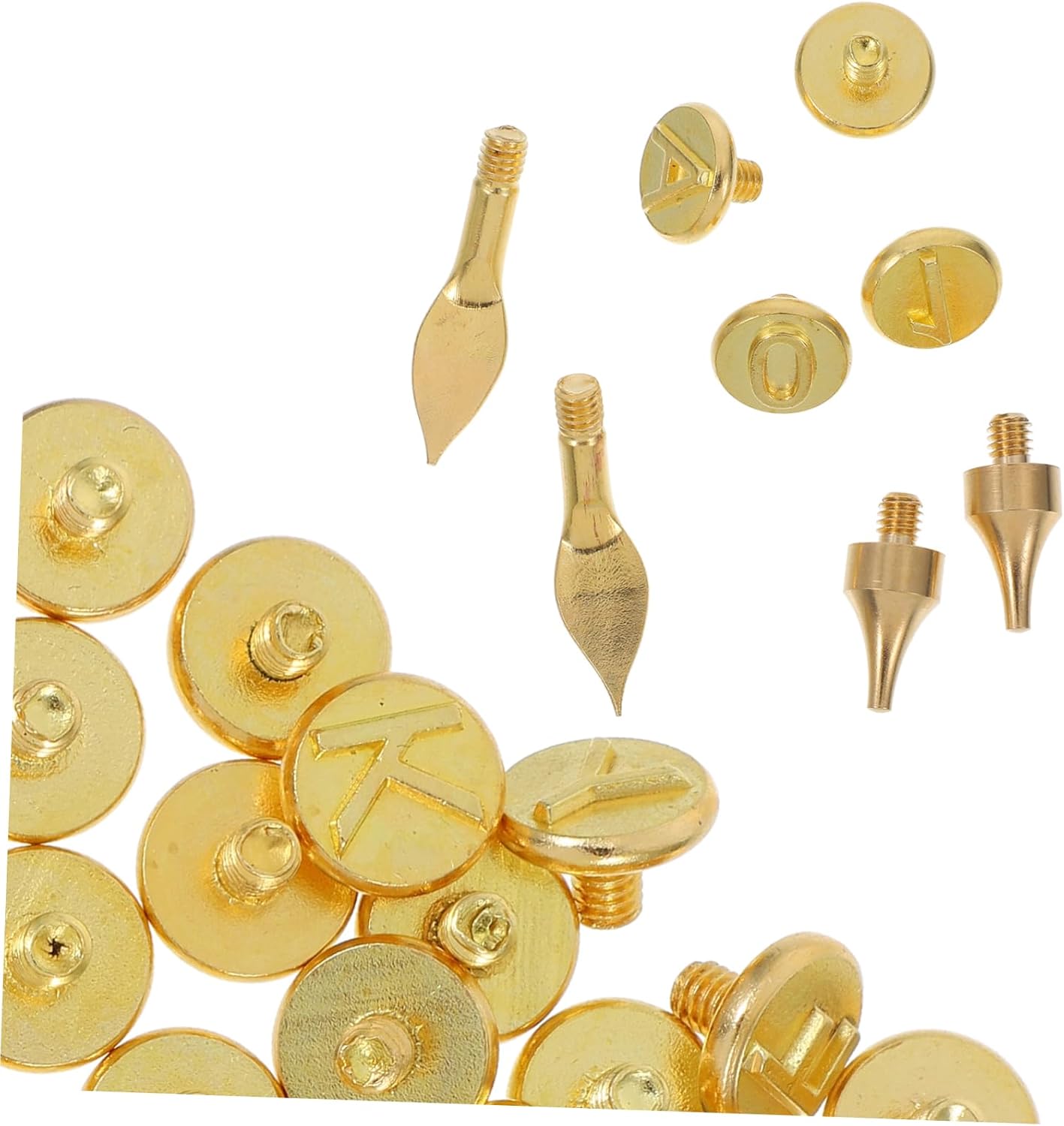 HOMSFOU 56pcs Letter Burning Tips Pyrography Wood Burning Tools for Crafting Engraving Wood and More