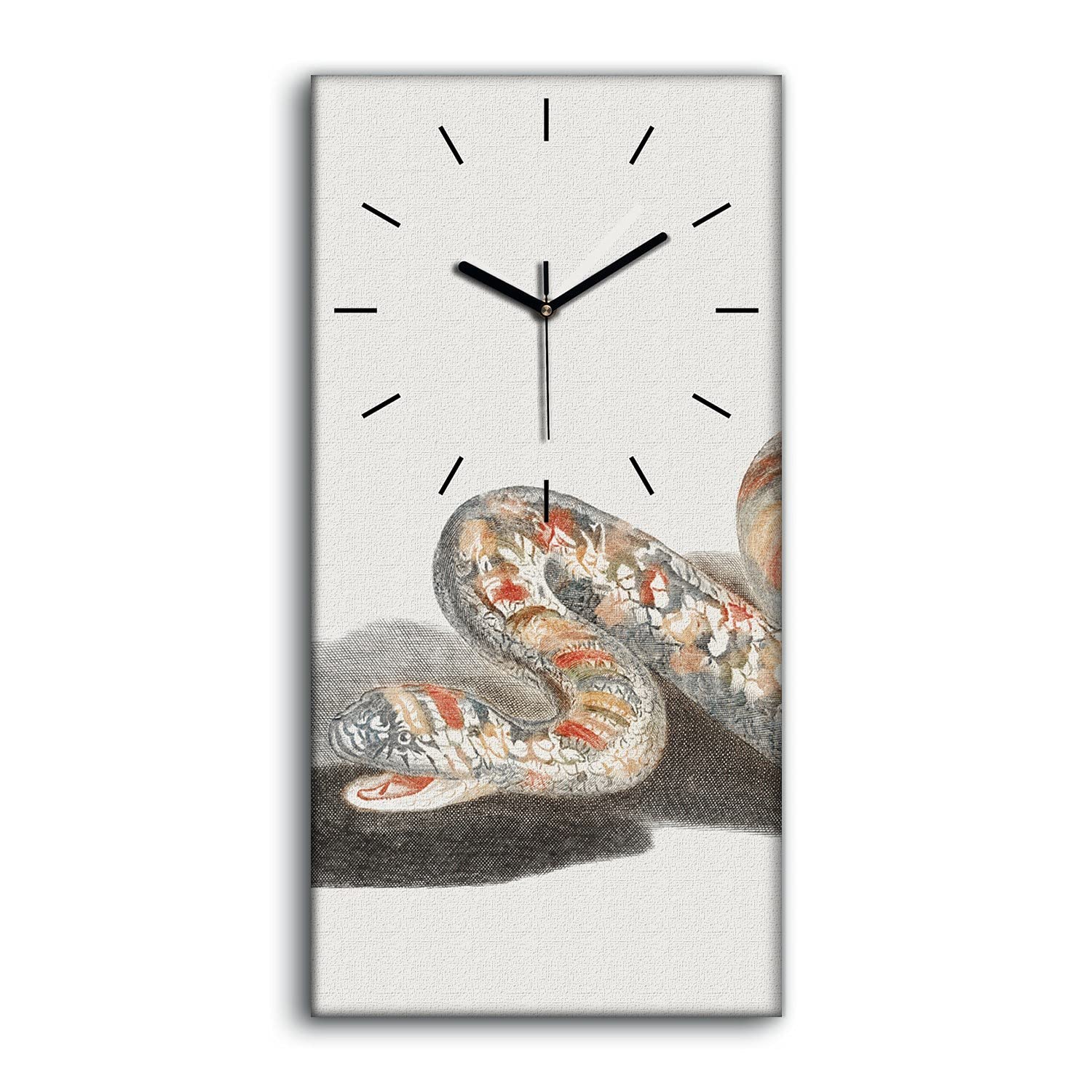 Horloge sur Toile Décoration 30x60cm Art Mural aux Finitions Premium