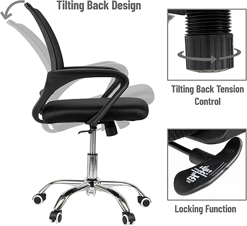 Miniatura 4 de Mind Reader Oficina, silla giratoria, negro