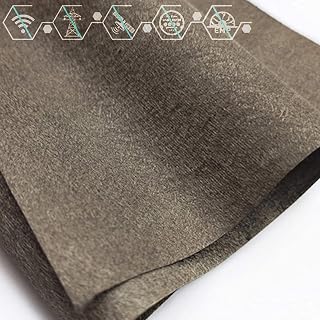 BTURYT Faraday Anti Radiation Fabric EMF EMI RF RFID Shielding Cloth Conductive Protection Material for Wallet Credit Card Anti-Theft Signal Blocking Thick 0.45Mm