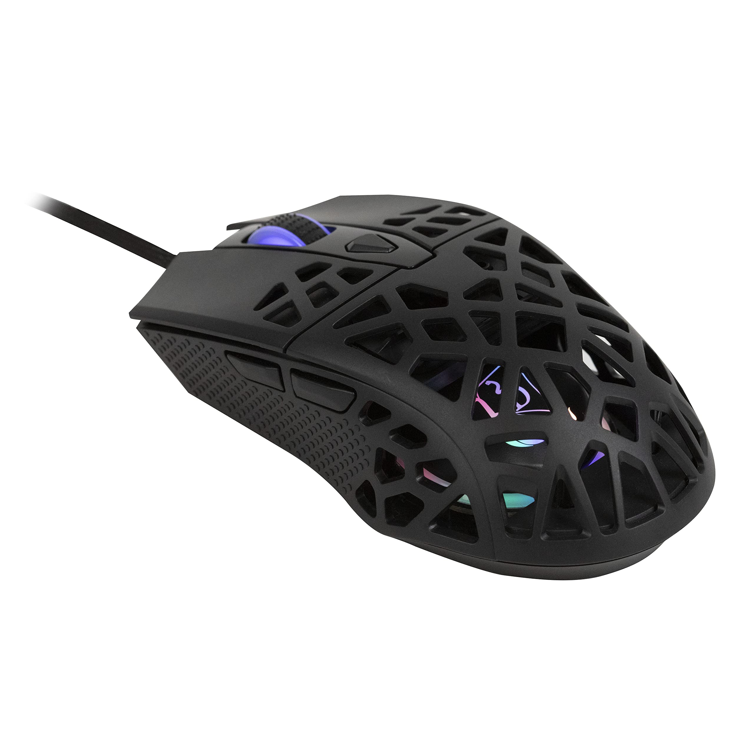 Konix Drakkar Souris Gaming Filaire Aegir Ultra Light 70 g pour PC - 7 Boutons - 7 Niveaux DPI - Rétroéclairage LED Arc-en-Ciel - Noir