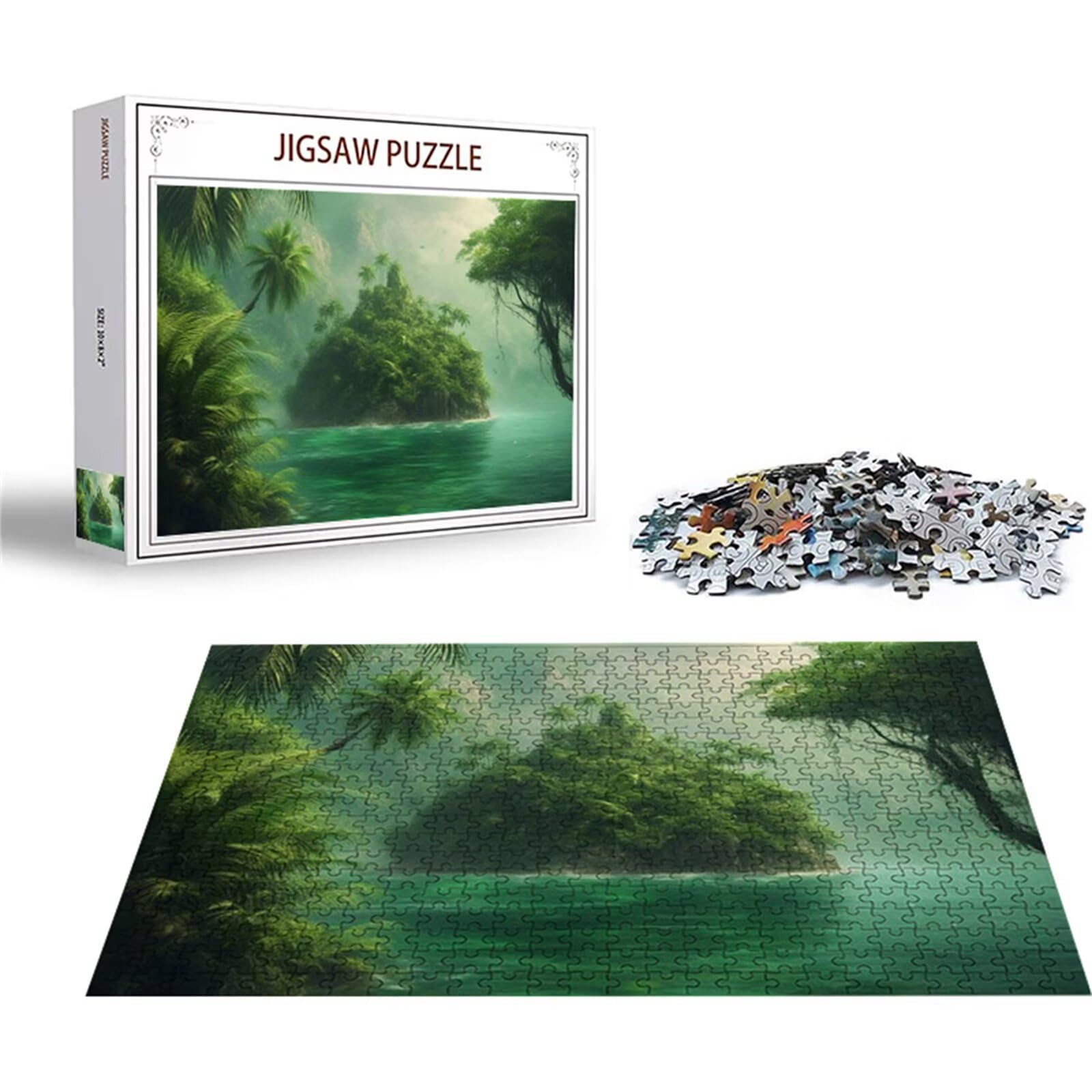 Puzzle 2000 sztuk wyspa puzzle natura układanki drewniane, klasyczne dla dorosłych diY gra wyzwanie idealnie pasują między nimi literami z tyłu Wysokiej jakości układanki dla dzieci dorosłych wiek 14