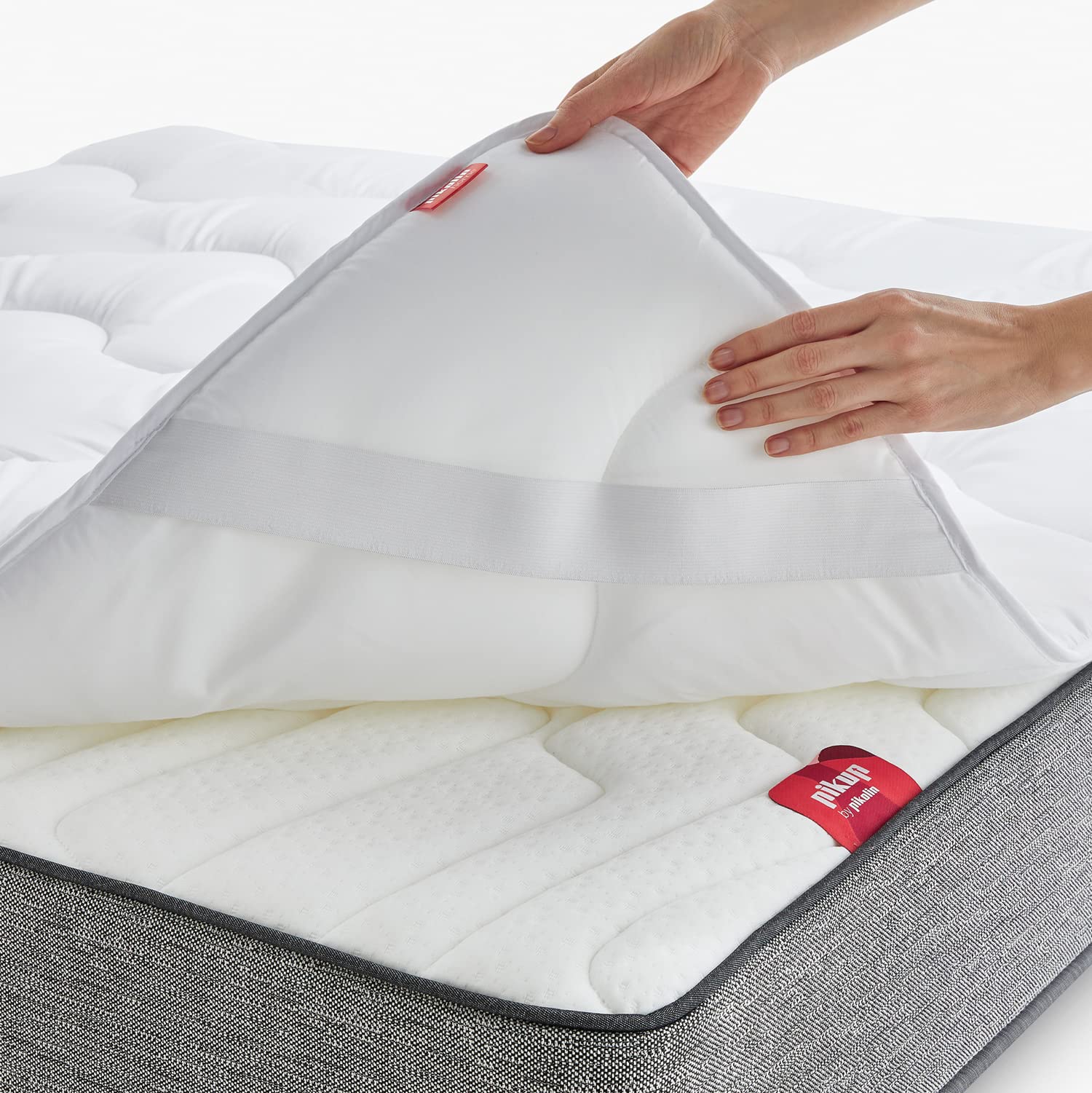Pikolin Home - Topper de Microfibra 105x190, 500 gr, Hipoalergénico, Transpirable, Extrasuave - Sobrecolchón, Cubrecolchón, Colchoncillo