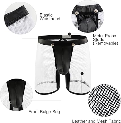 Boxer Transparent Brillant Pour Homme Avec Effet Huile