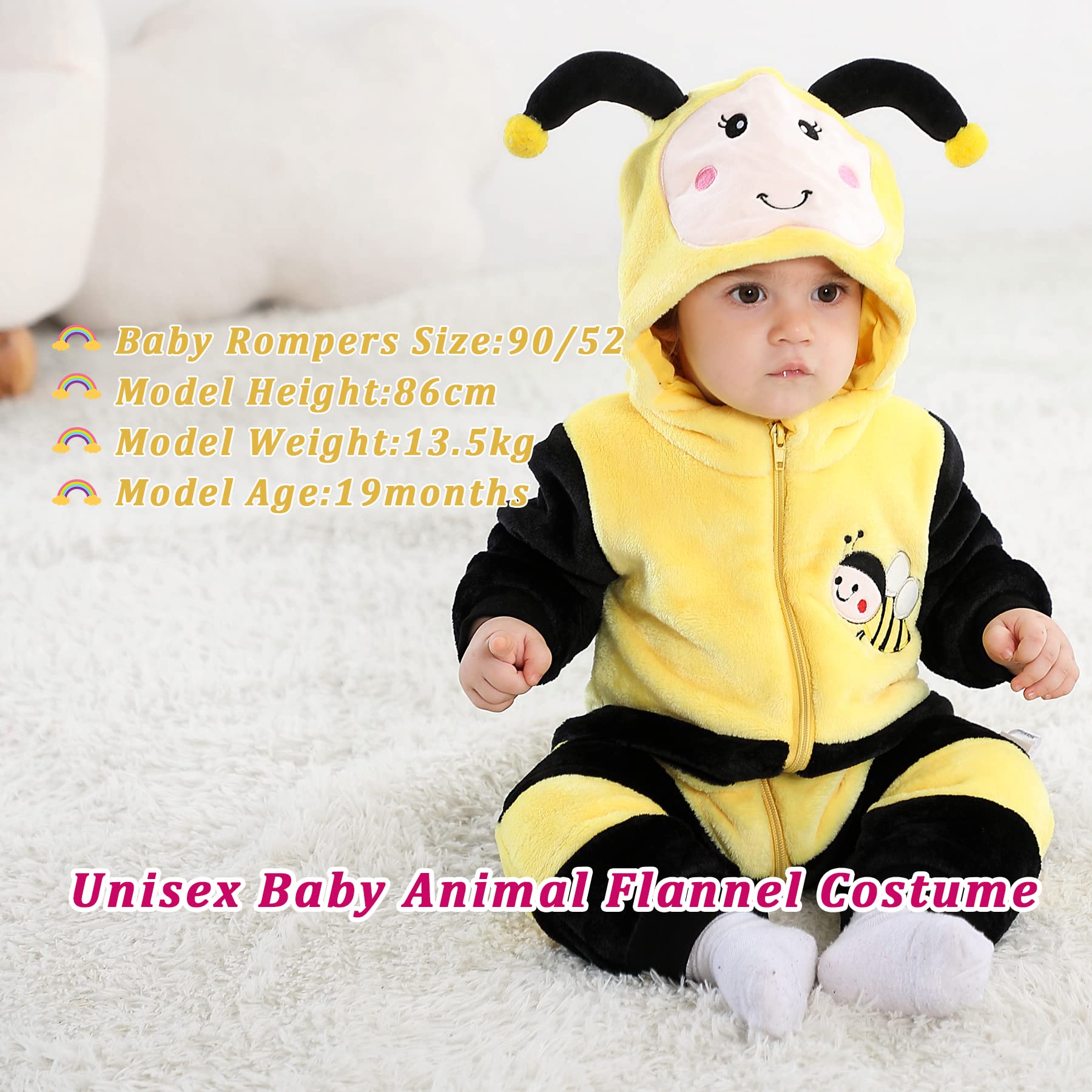 TONWHAR Kid's And Toddler's Animal Halloween Costume Outfit Baby One-Piece Rompers Onesie — view 7