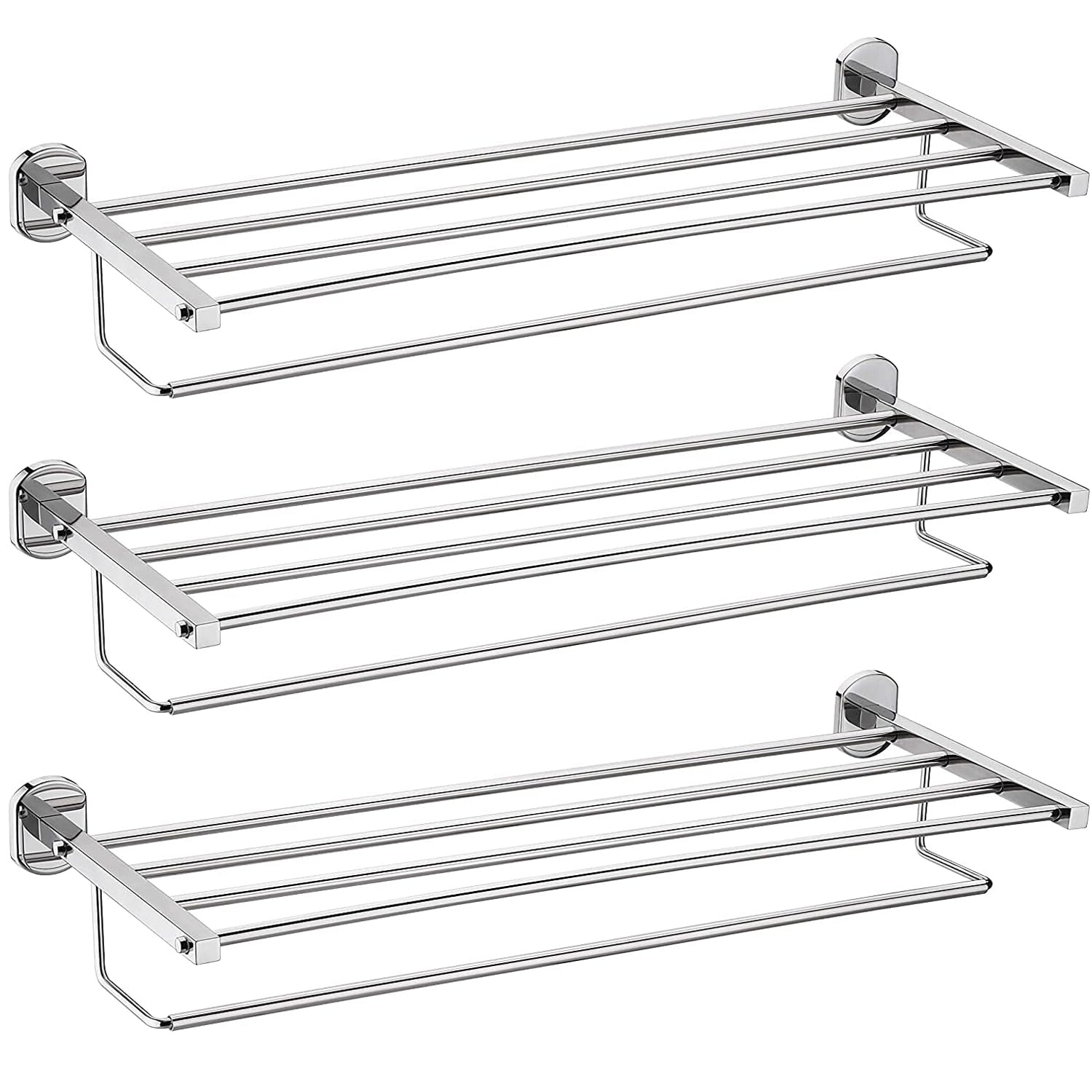 FORTUNE Stainless Steel 304 Grade 24 Inch Towel Rack with Towel Rod | Wall Mounted Hand Towel Rail for Kitchen and Washroom | Towel Hanger | Towel Stand | Towel Holder Bathroom Accessories (Pack of 2) (B0CV7Y77NC) Amazon Price History, Amazon Price Tracker